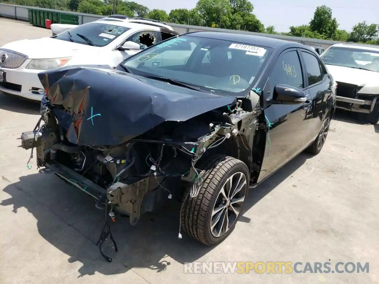 2 Photograph of a damaged car 5YFBURHE0KP911648 TOYOTA COROLLA 2019