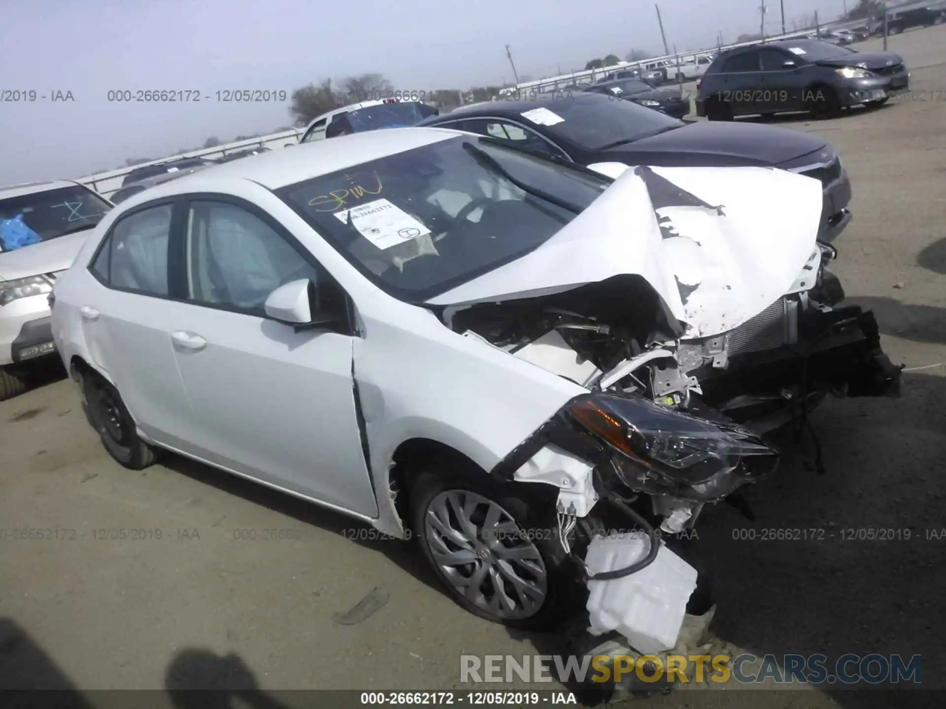 1 Photograph of a damaged car 5YFBURHE0KP912167 TOYOTA COROLLA 2019