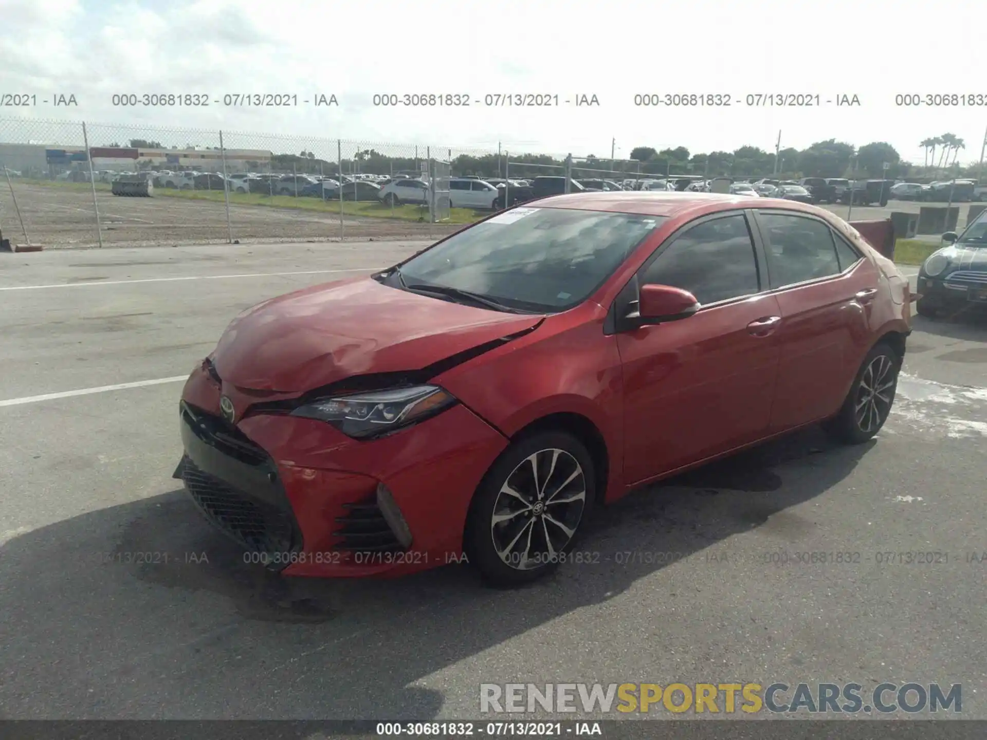 2 Photograph of a damaged car 5YFBURHE0KP912914 TOYOTA COROLLA 2019