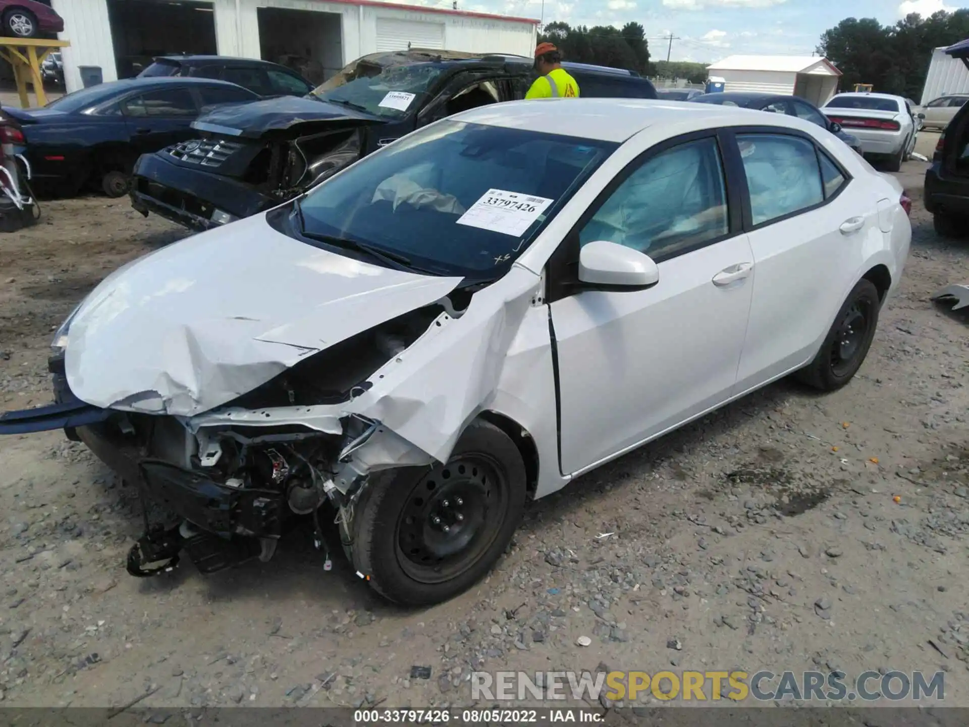 2 Photograph of a damaged car 5YFBURHE0KP914243 TOYOTA COROLLA 2019