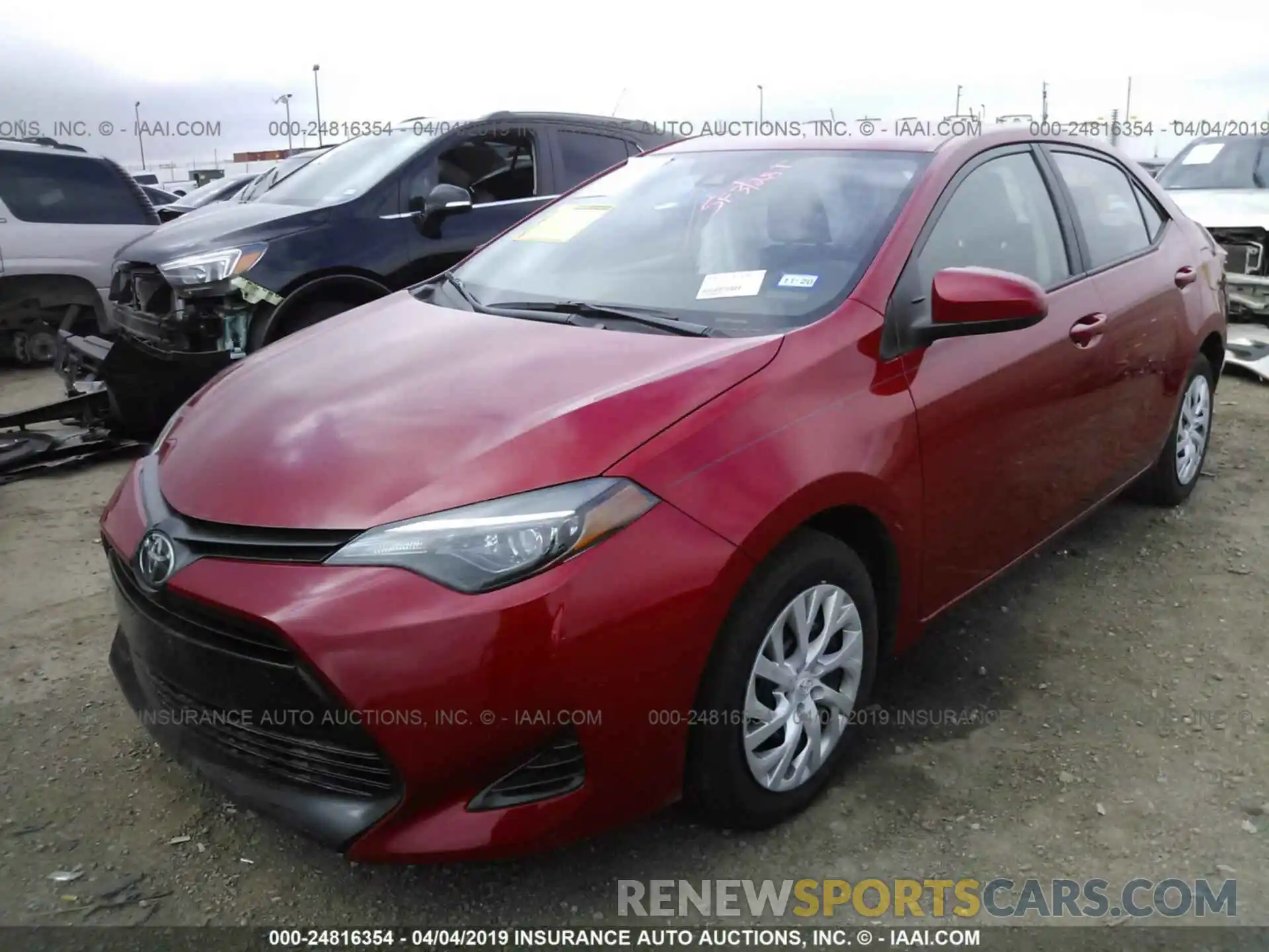 2 Photograph of a damaged car 5YFBURHE0KP914338 TOYOTA COROLLA 2019