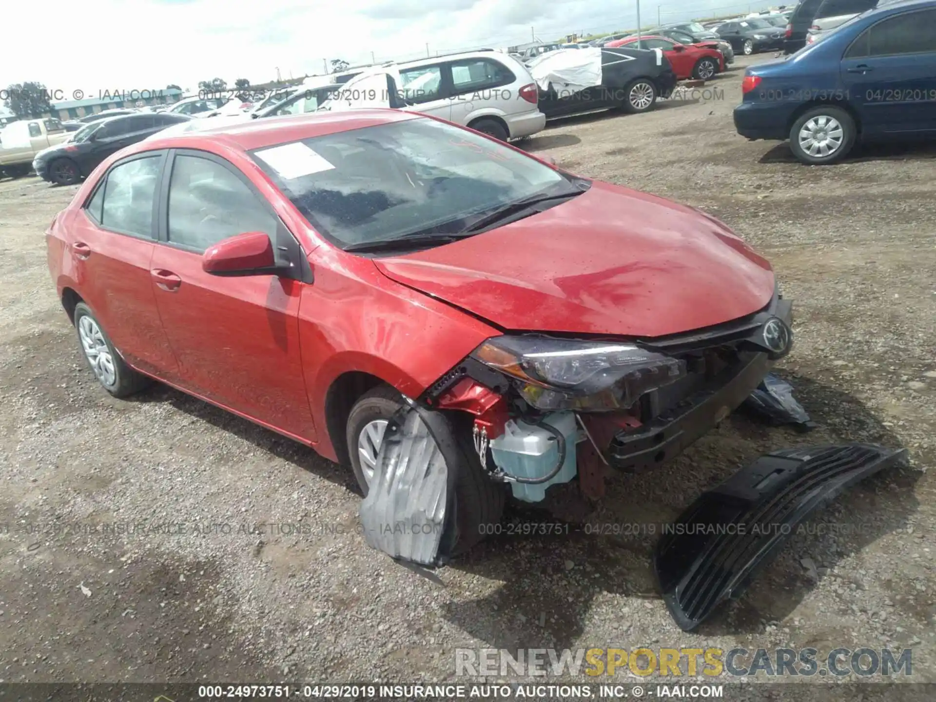 1 Photograph of a damaged car 5YFBURHE0KP914582 TOYOTA COROLLA 2019