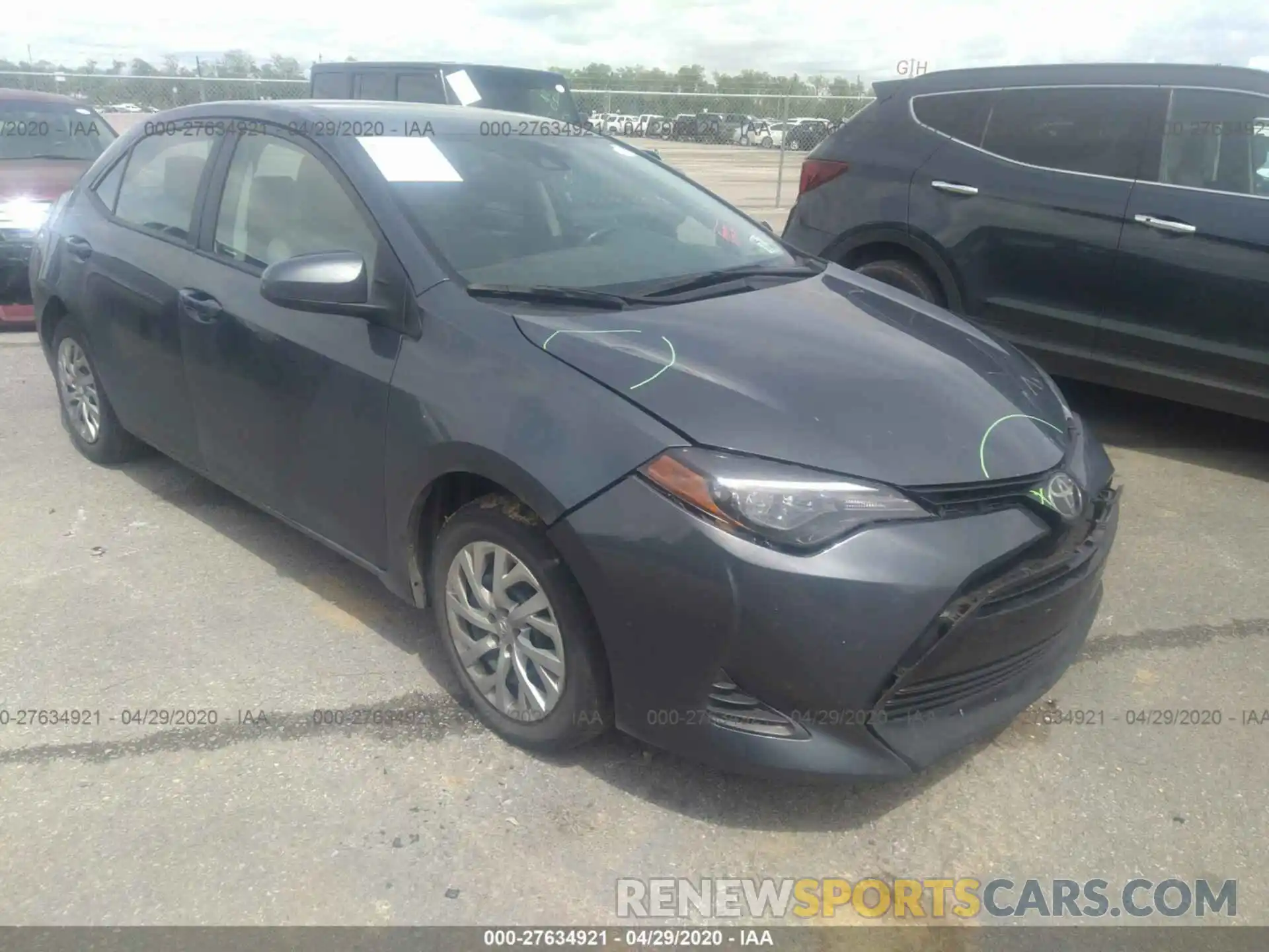 1 Photograph of a damaged car 5YFBURHE0KP915232 TOYOTA COROLLA 2019