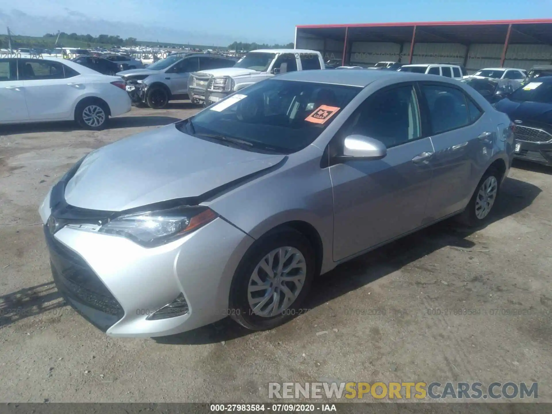 2 Photograph of a damaged car 5YFBURHE0KP917191 TOYOTA COROLLA 2019