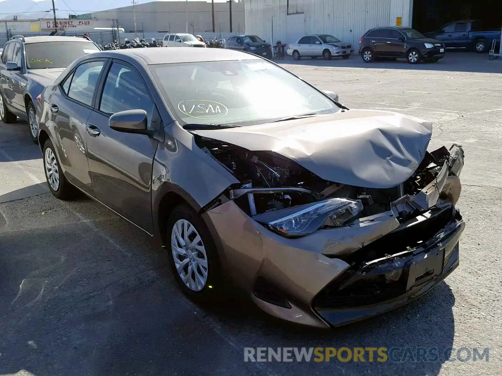 1 Photograph of a damaged car 5YFBURHE0KP917319 TOYOTA COROLLA 2019