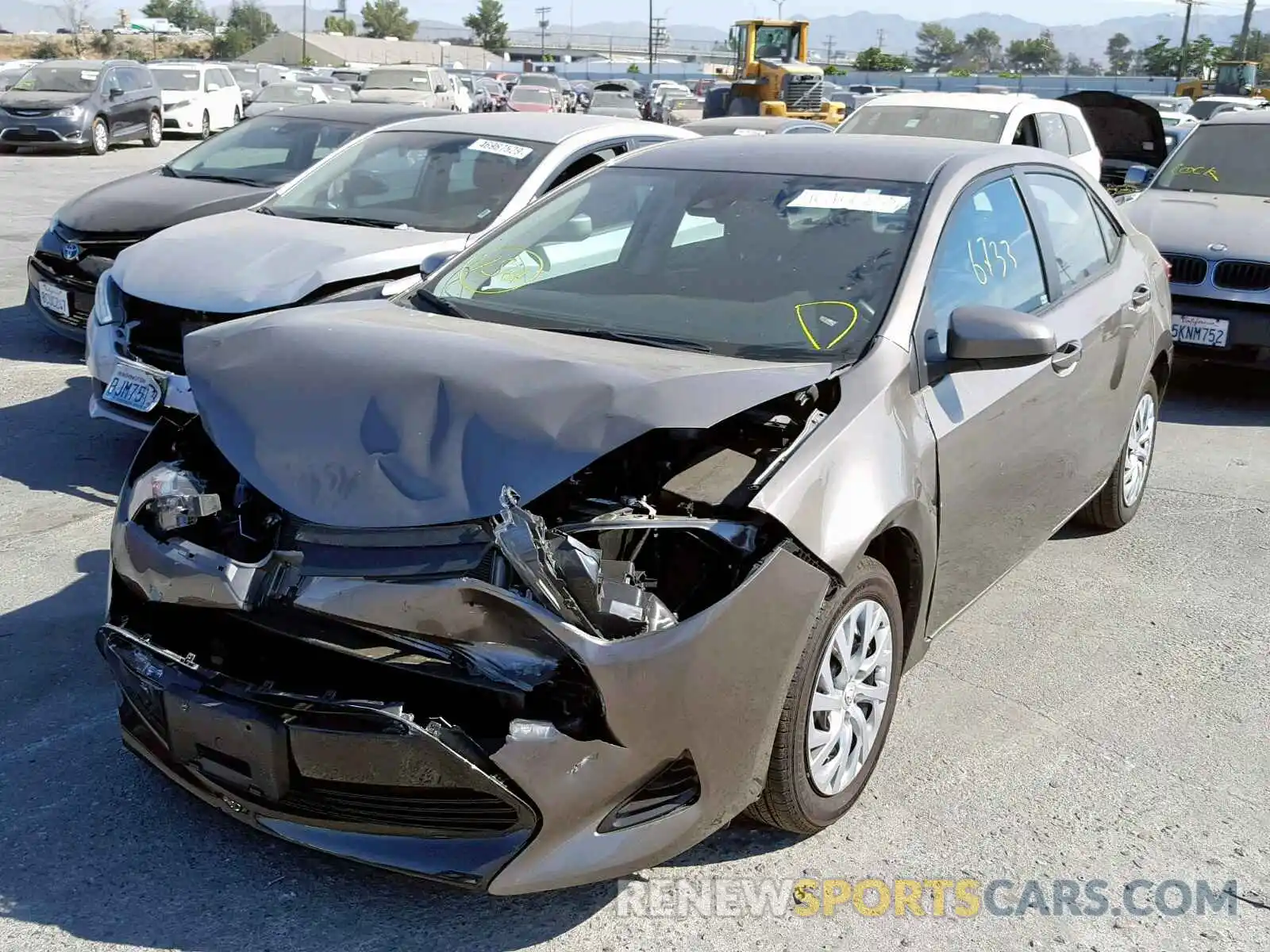 2 Photograph of a damaged car 5YFBURHE0KP917319 TOYOTA COROLLA 2019