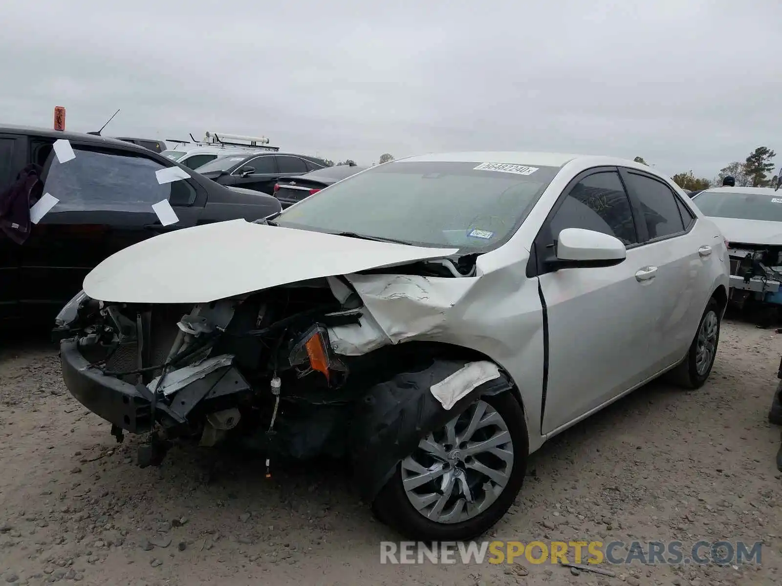 2 Photograph of a damaged car 5YFBURHE0KP917501 TOYOTA COROLLA 2019