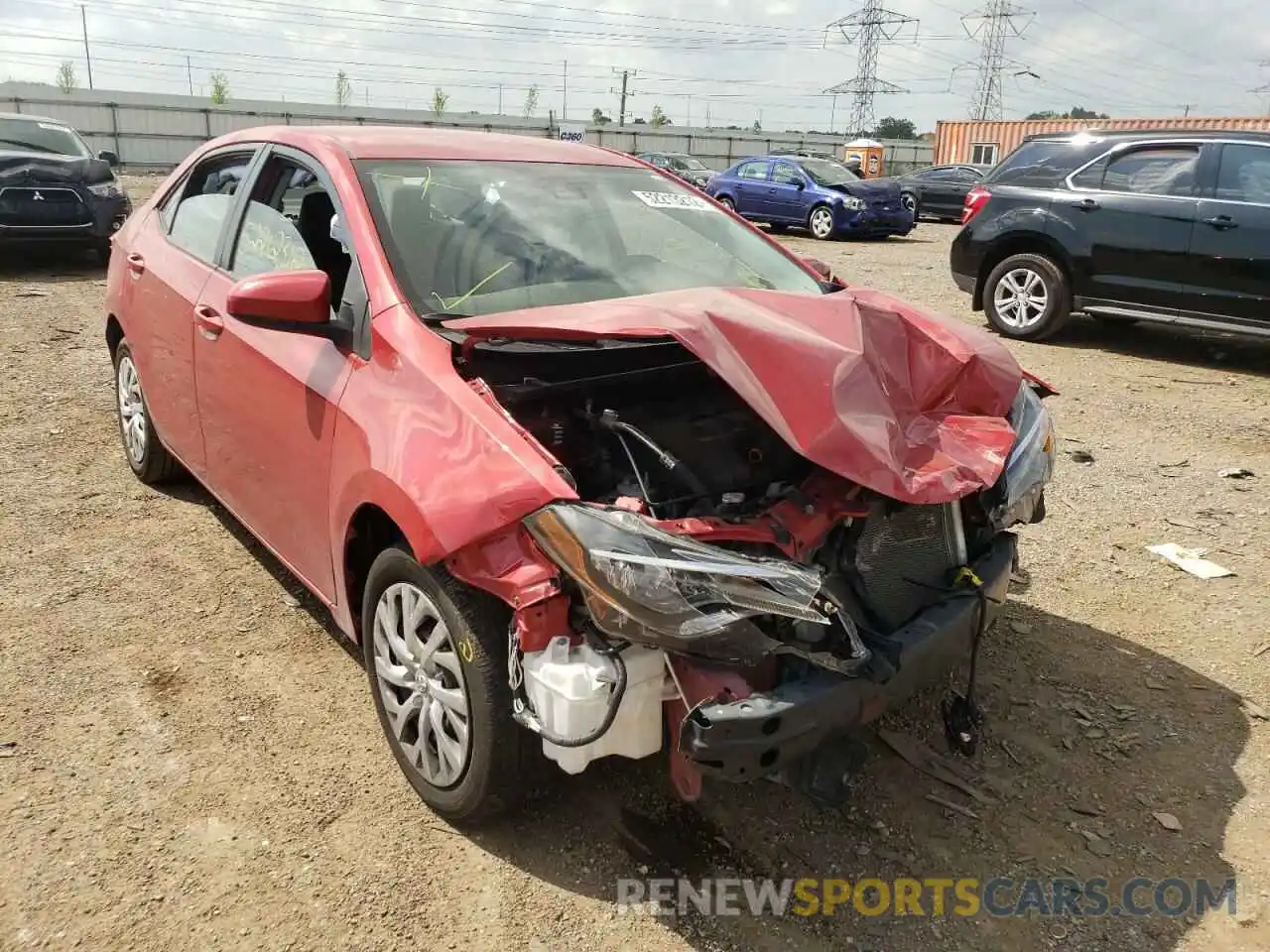 1 Photograph of a damaged car 5YFBURHE0KP918051 TOYOTA COROLLA 2019