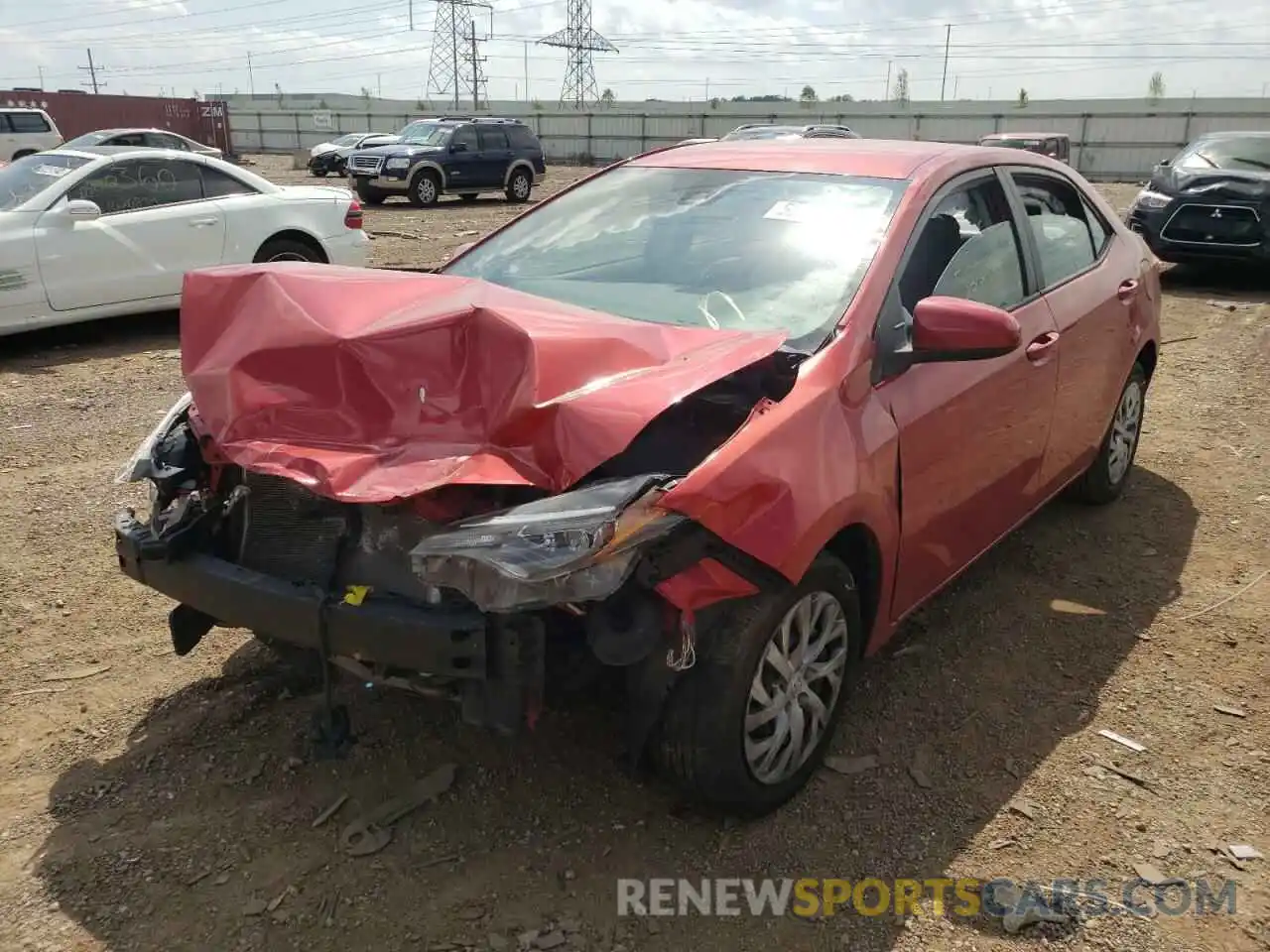 2 Photograph of a damaged car 5YFBURHE0KP918051 TOYOTA COROLLA 2019