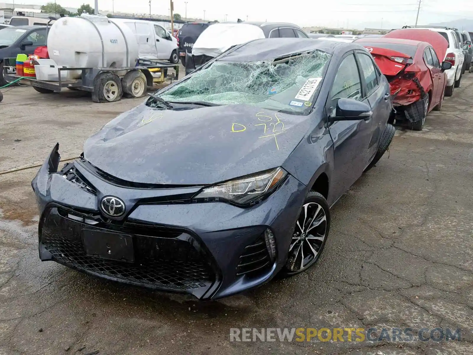 2 Photograph of a damaged car 5YFBURHE0KP918809 TOYOTA COROLLA 2019