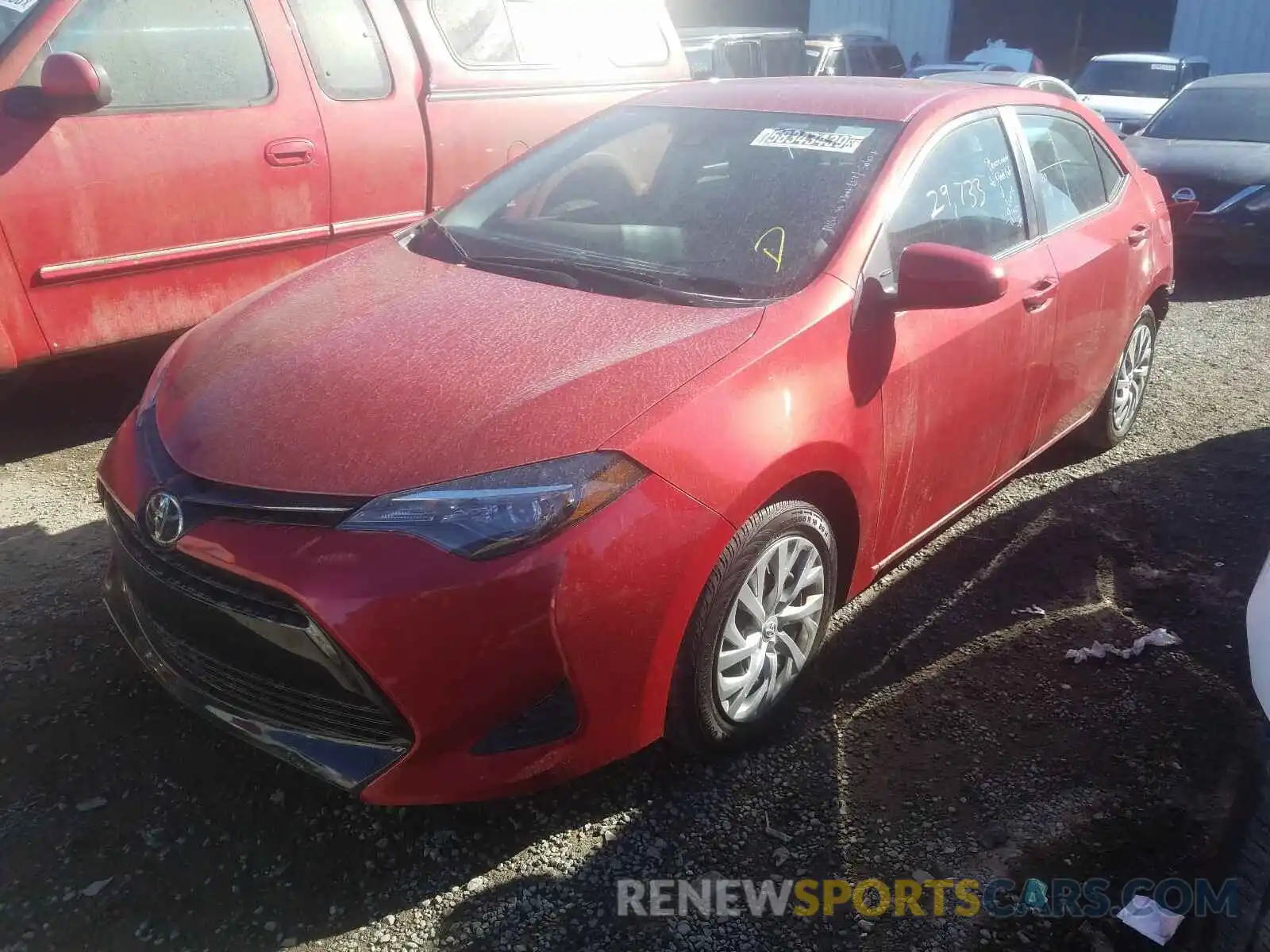 2 Photograph of a damaged car 5YFBURHE0KP919944 TOYOTA COROLLA 2019