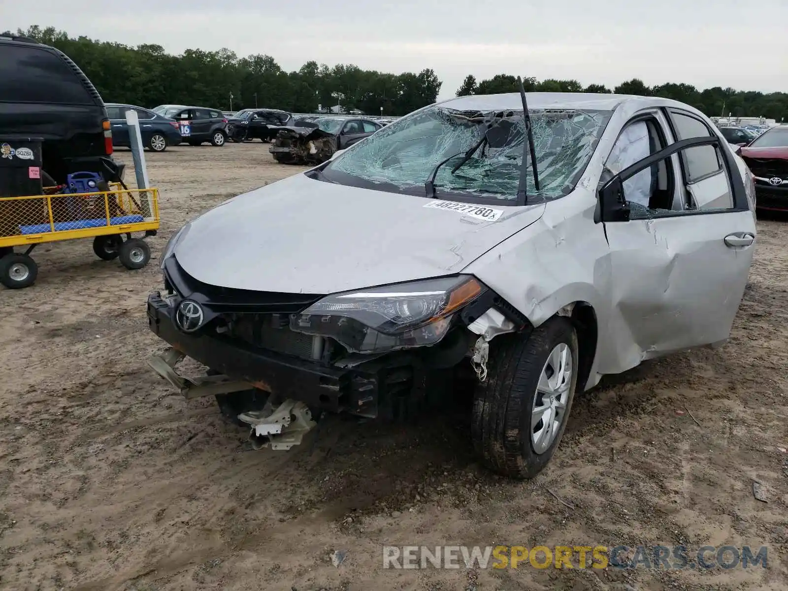 2 Photograph of a damaged car 5YFBURHE0KP920365 TOYOTA COROLLA 2019