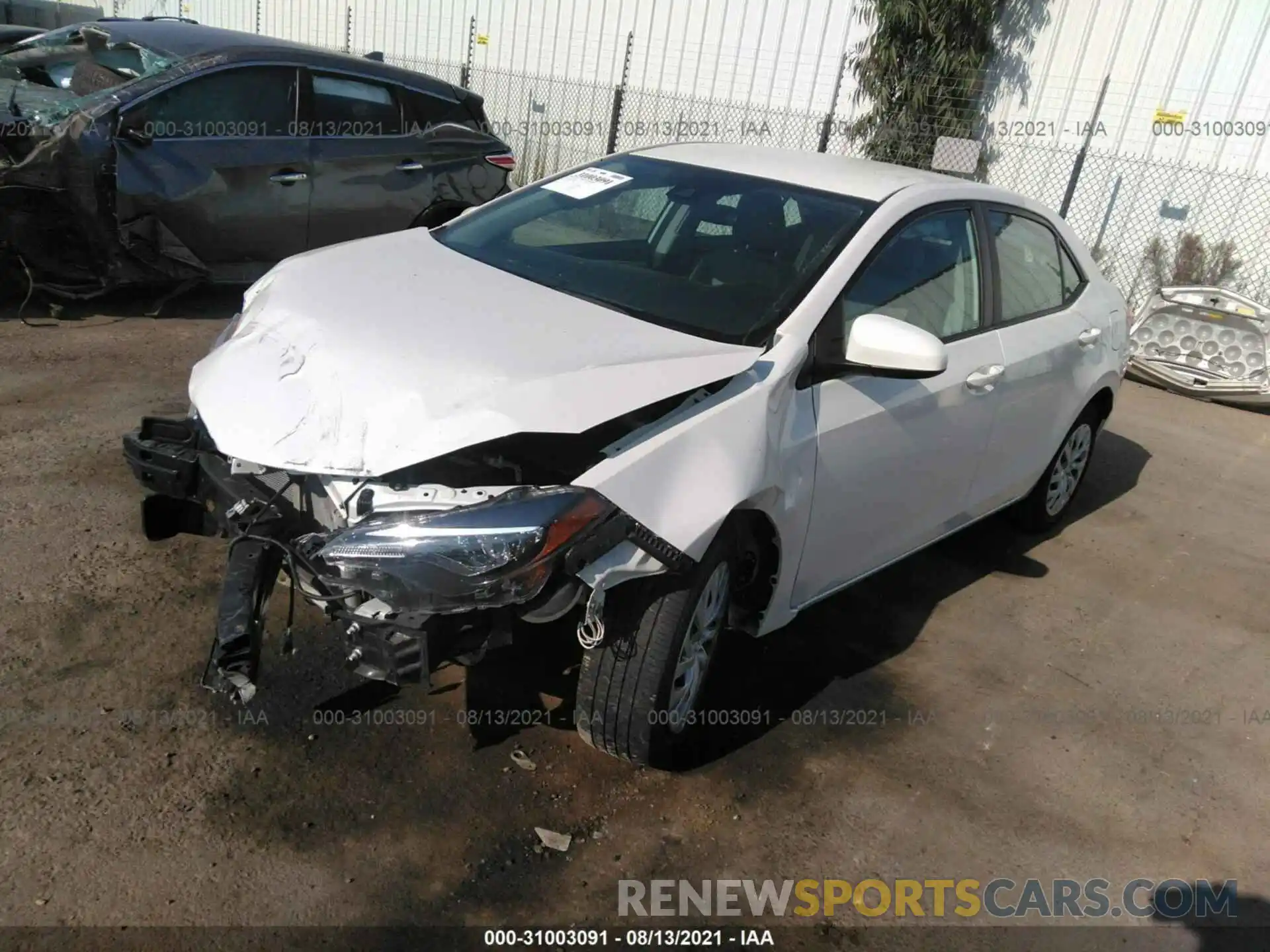 2 Photograph of a damaged car 5YFBURHE0KP921600 TOYOTA COROLLA 2019