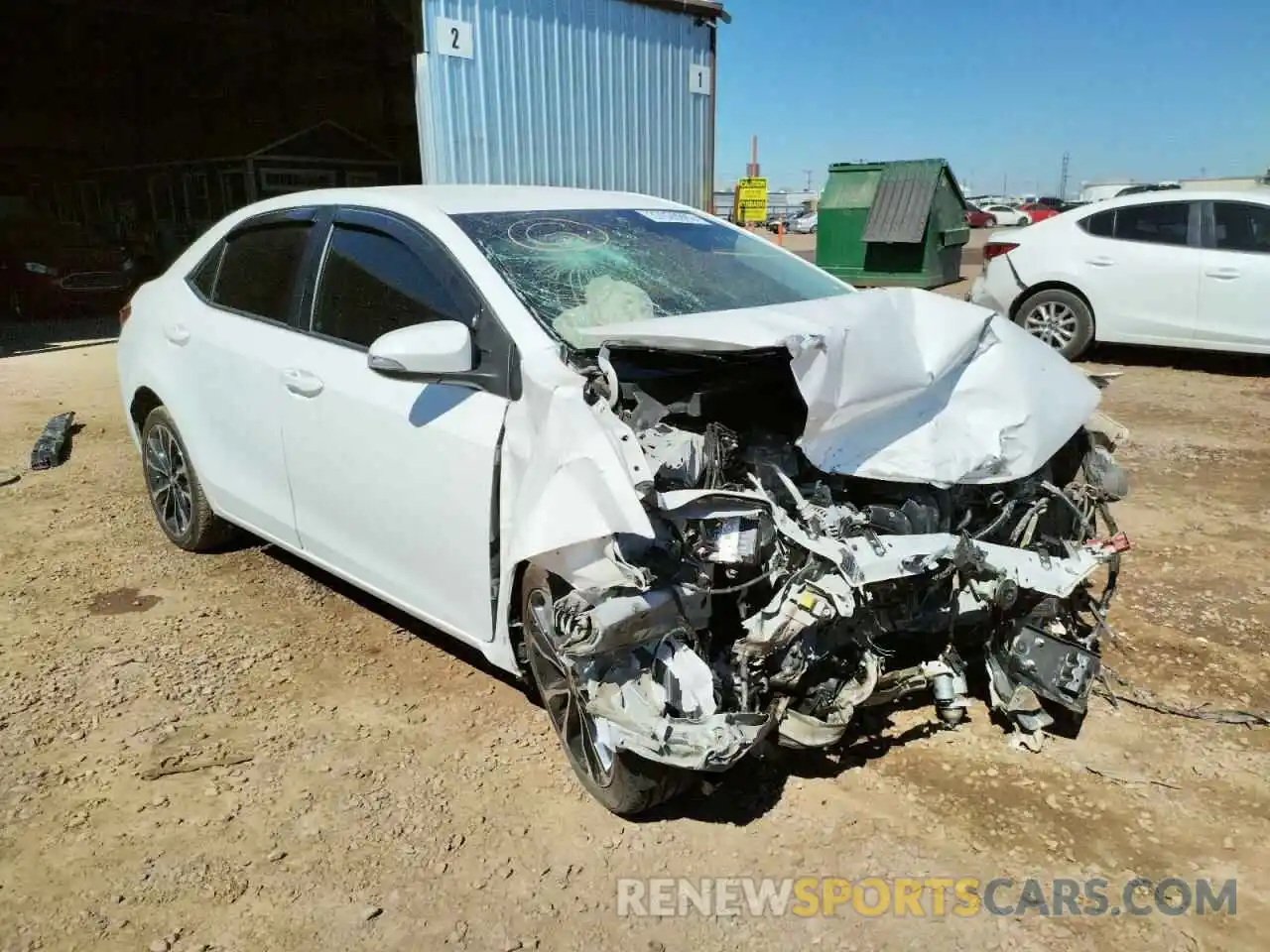 1 Photograph of a damaged car 5YFBURHE0KP921614 TOYOTA COROLLA 2019