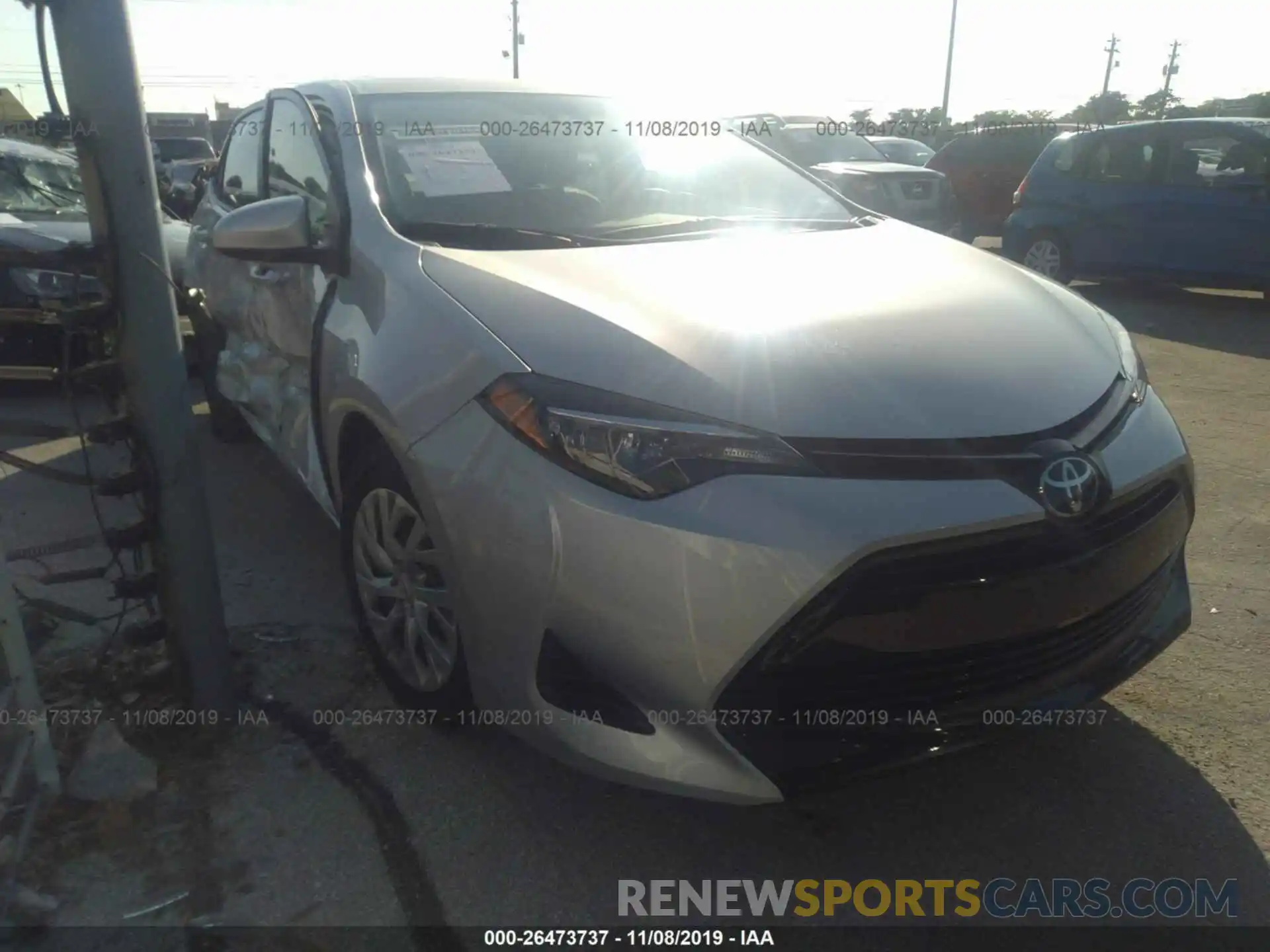 1 Photograph of a damaged car 5YFBURHE0KP921676 TOYOTA COROLLA 2019