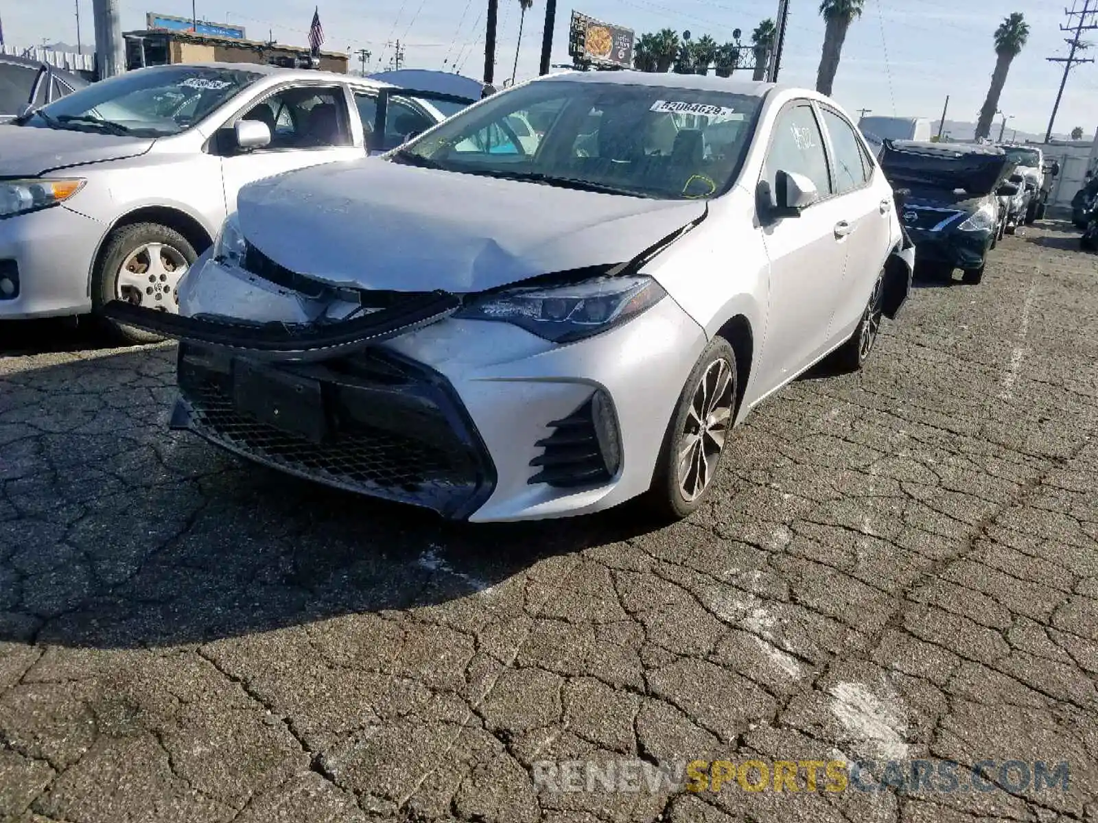 2 Photograph of a damaged car 5YFBURHE0KP922293 TOYOTA COROLLA 2019