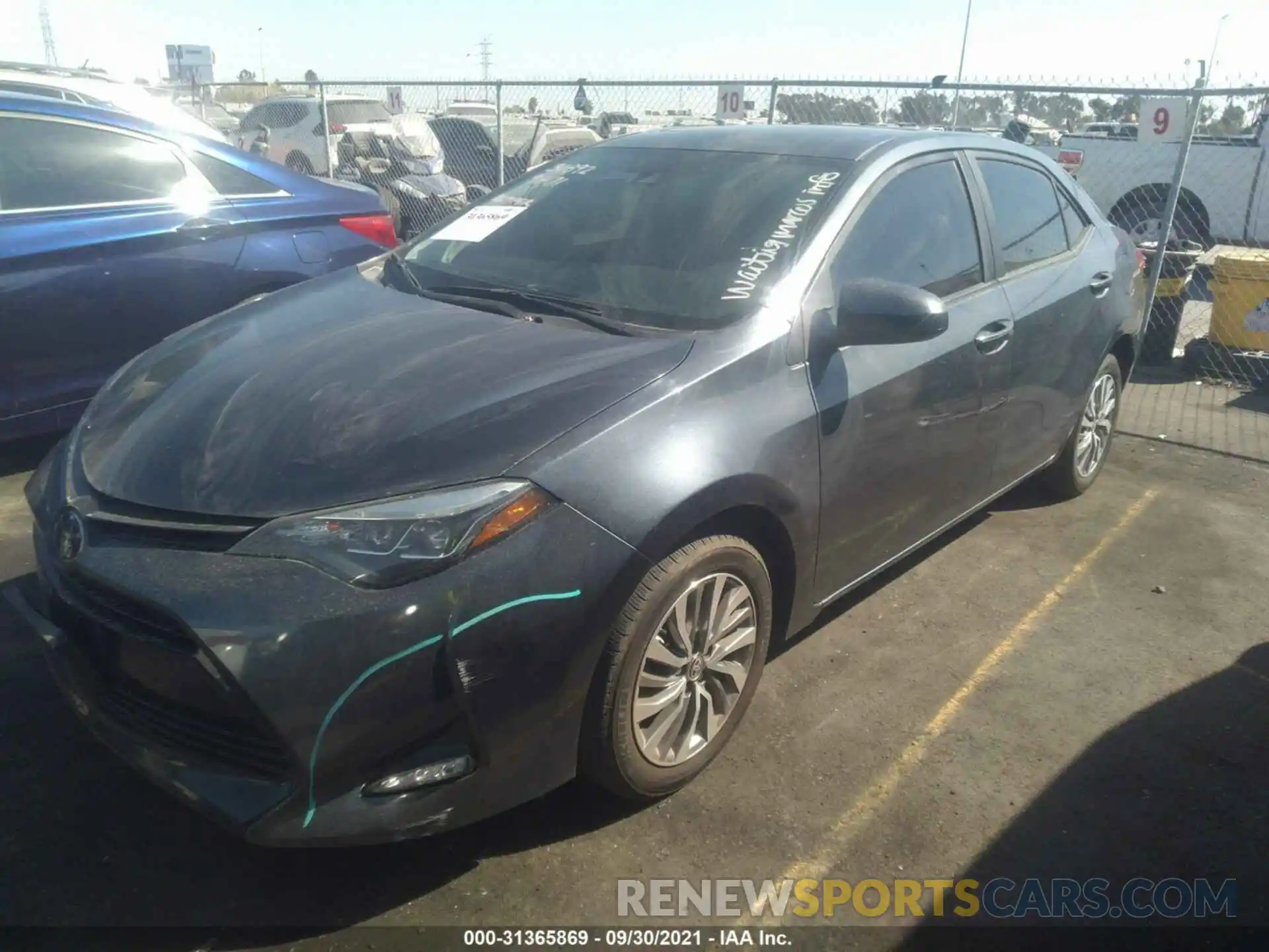 2 Photograph of a damaged car 5YFBURHE0KP923394 TOYOTA COROLLA 2019