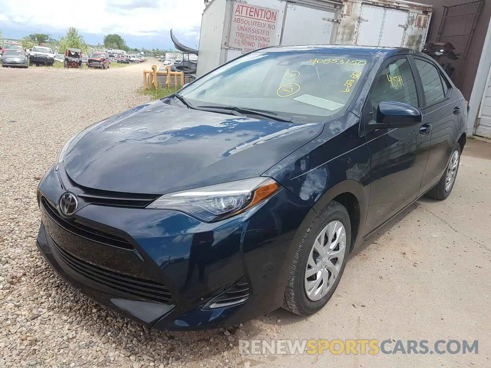 2 Photograph of a damaged car 5YFBURHE0KP925405 TOYOTA COROLLA 2019