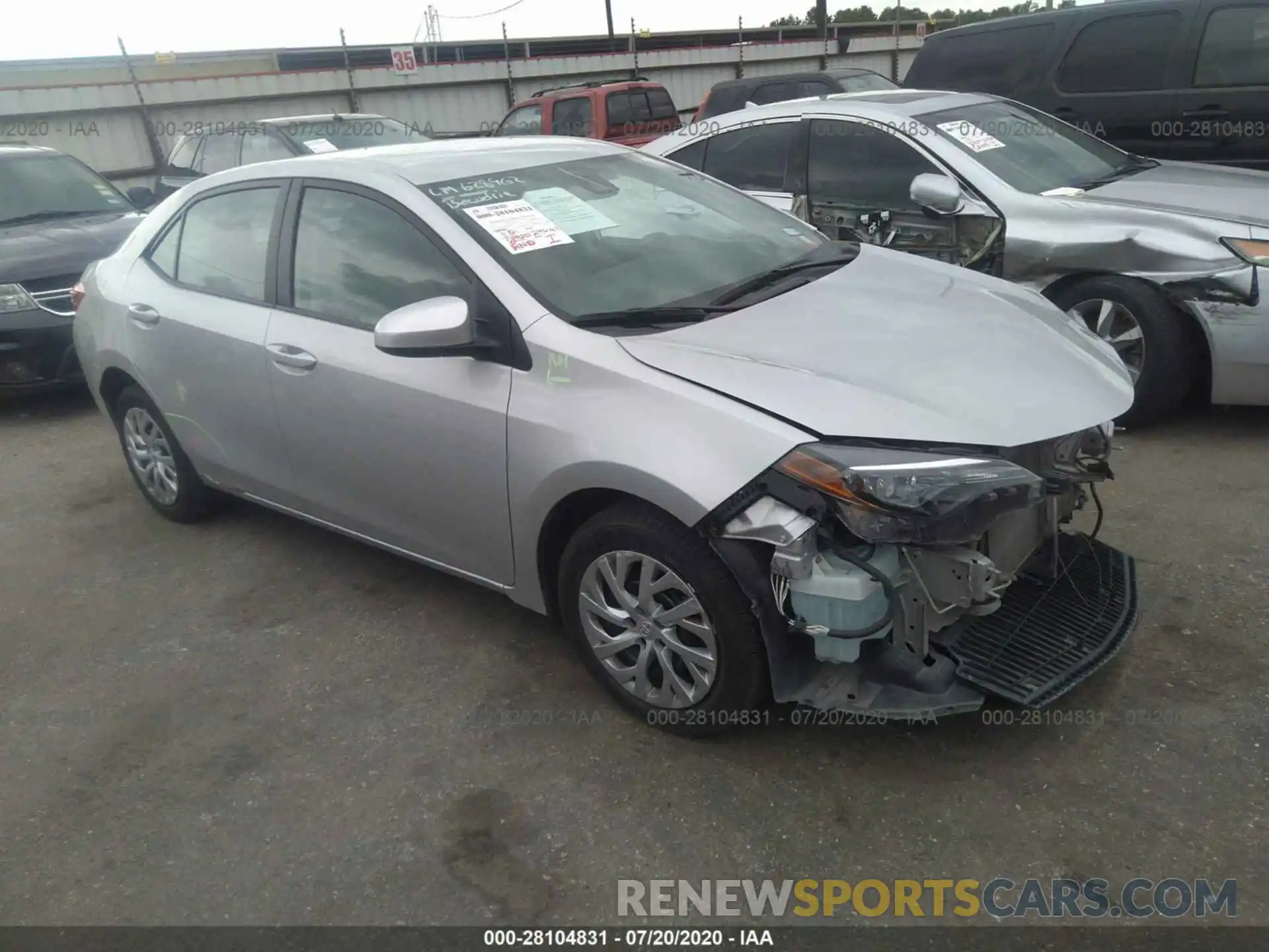 1 Photograph of a damaged car 5YFBURHE0KP925470 TOYOTA COROLLA 2019