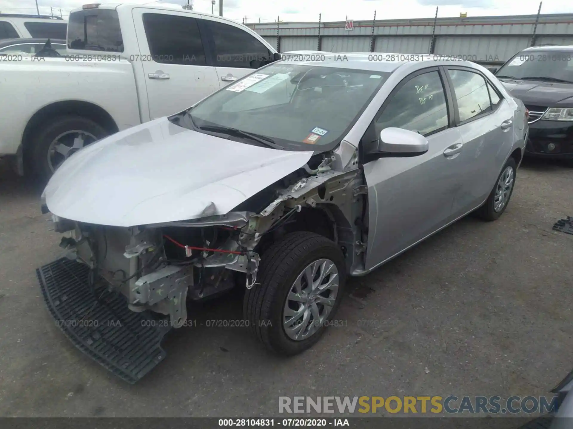 2 Photograph of a damaged car 5YFBURHE0KP925470 TOYOTA COROLLA 2019