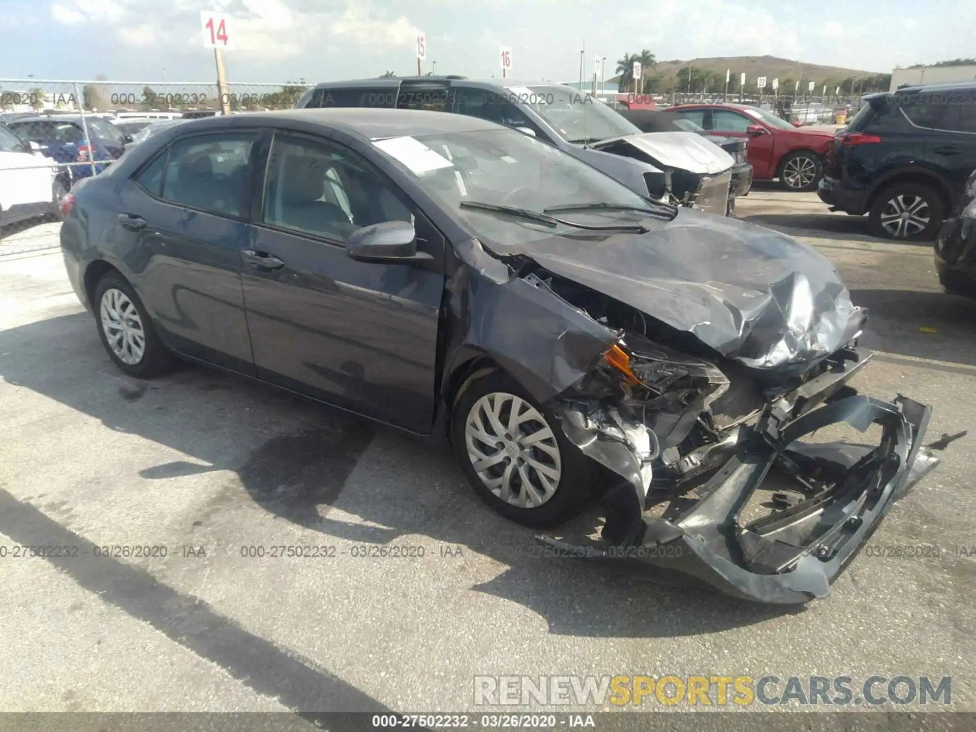 1 Photograph of a damaged car 5YFBURHE0KP925985 TOYOTA COROLLA 2019