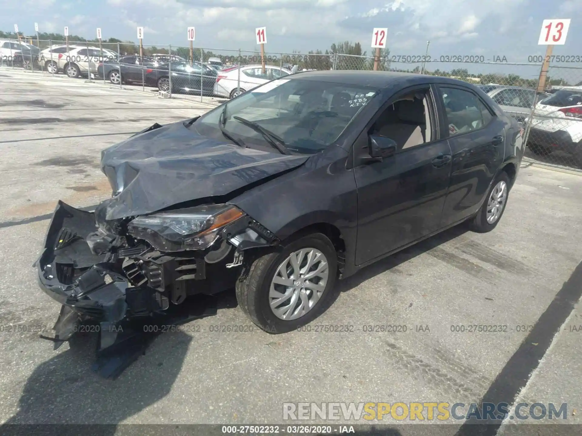 2 Photograph of a damaged car 5YFBURHE0KP925985 TOYOTA COROLLA 2019