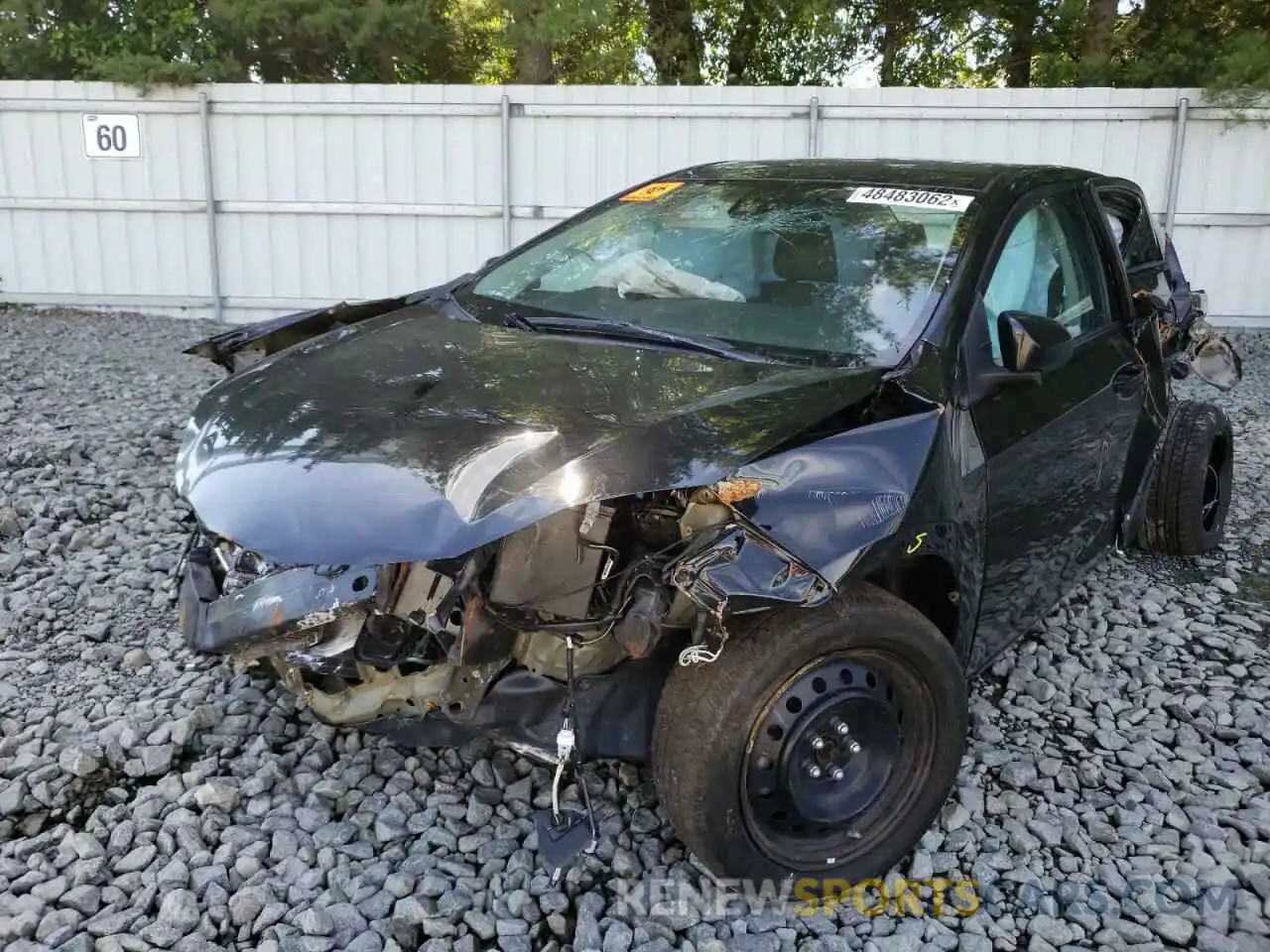 2 Photograph of a damaged car 5YFBURHE0KP927073 TOYOTA COROLLA 2019