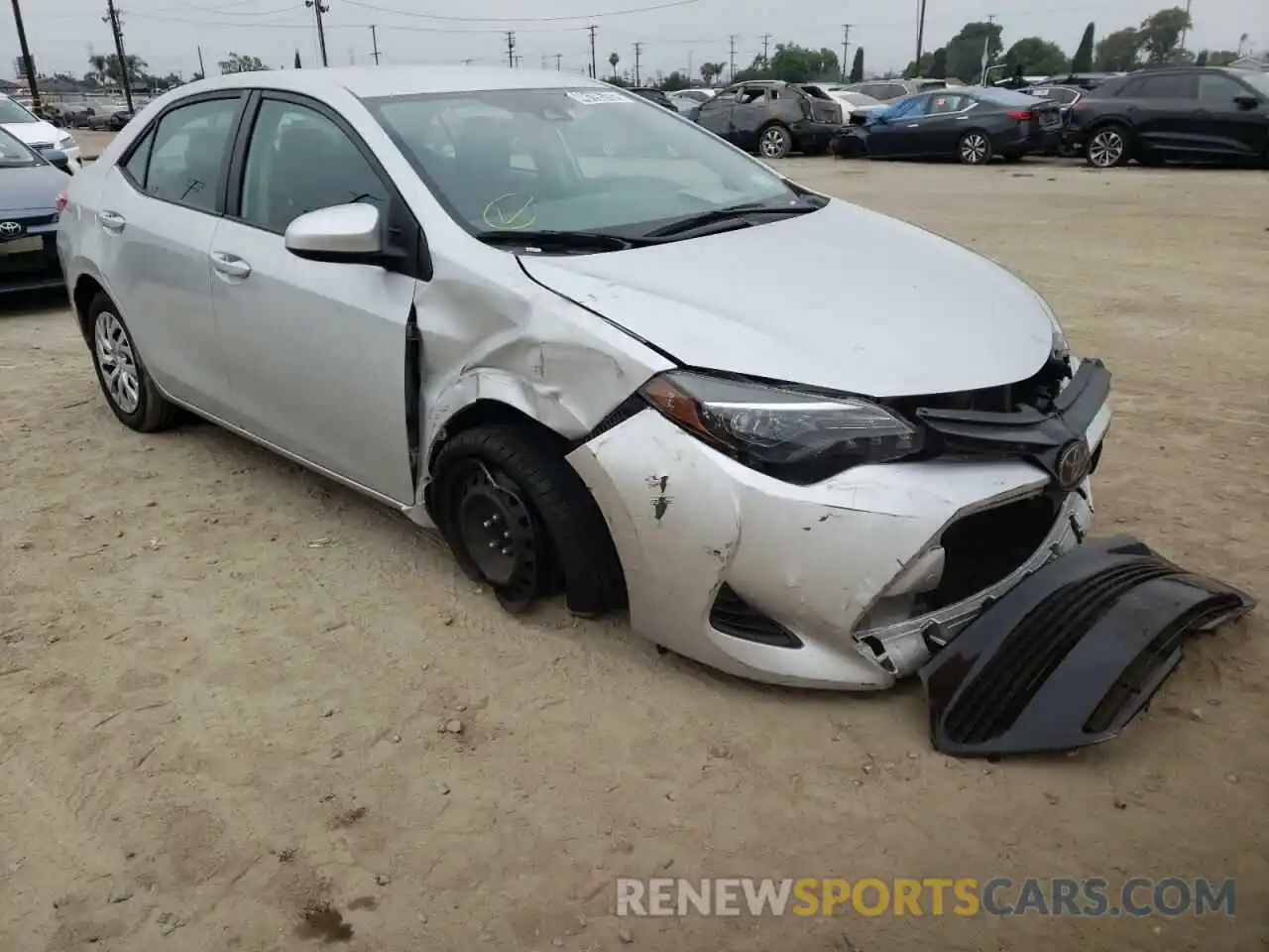 1 Photograph of a damaged car 5YFBURHE0KP927204 TOYOTA COROLLA 2019