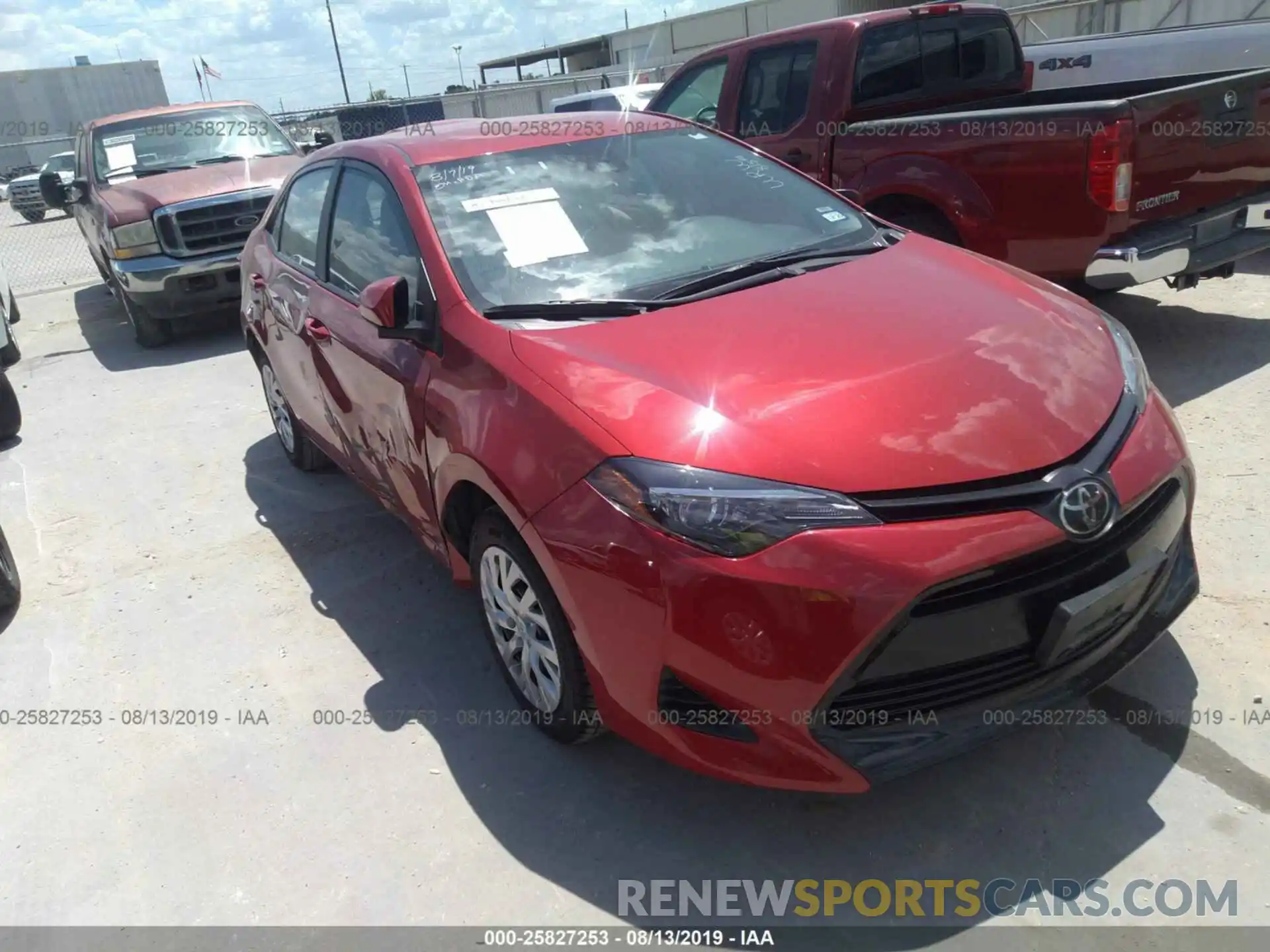 1 Photograph of a damaged car 5YFBURHE0KP927476 TOYOTA COROLLA 2019