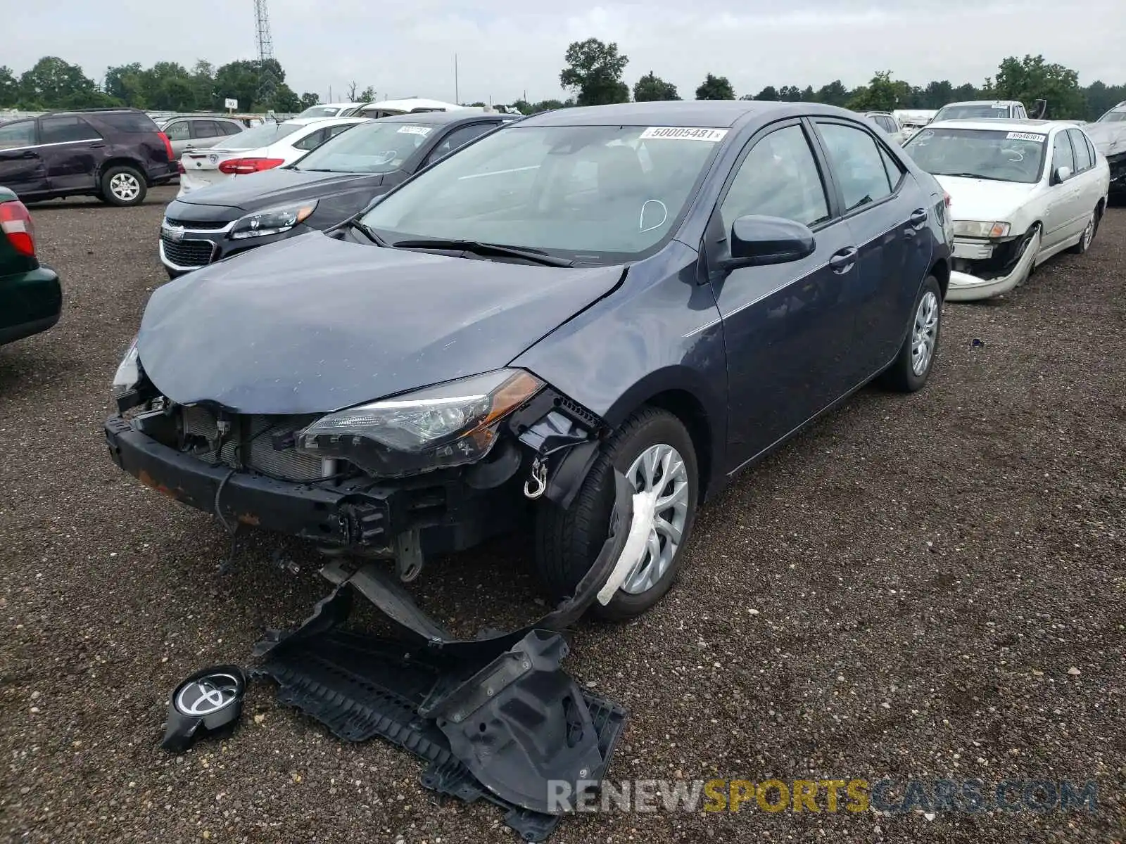 2 Photograph of a damaged car 5YFBURHE0KP927588 TOYOTA COROLLA 2019