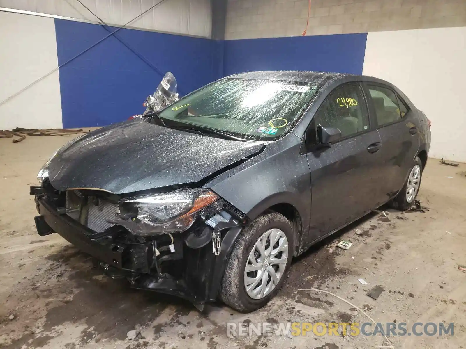 2 Photograph of a damaged car 5YFBURHE0KP927803 TOYOTA COROLLA 2019