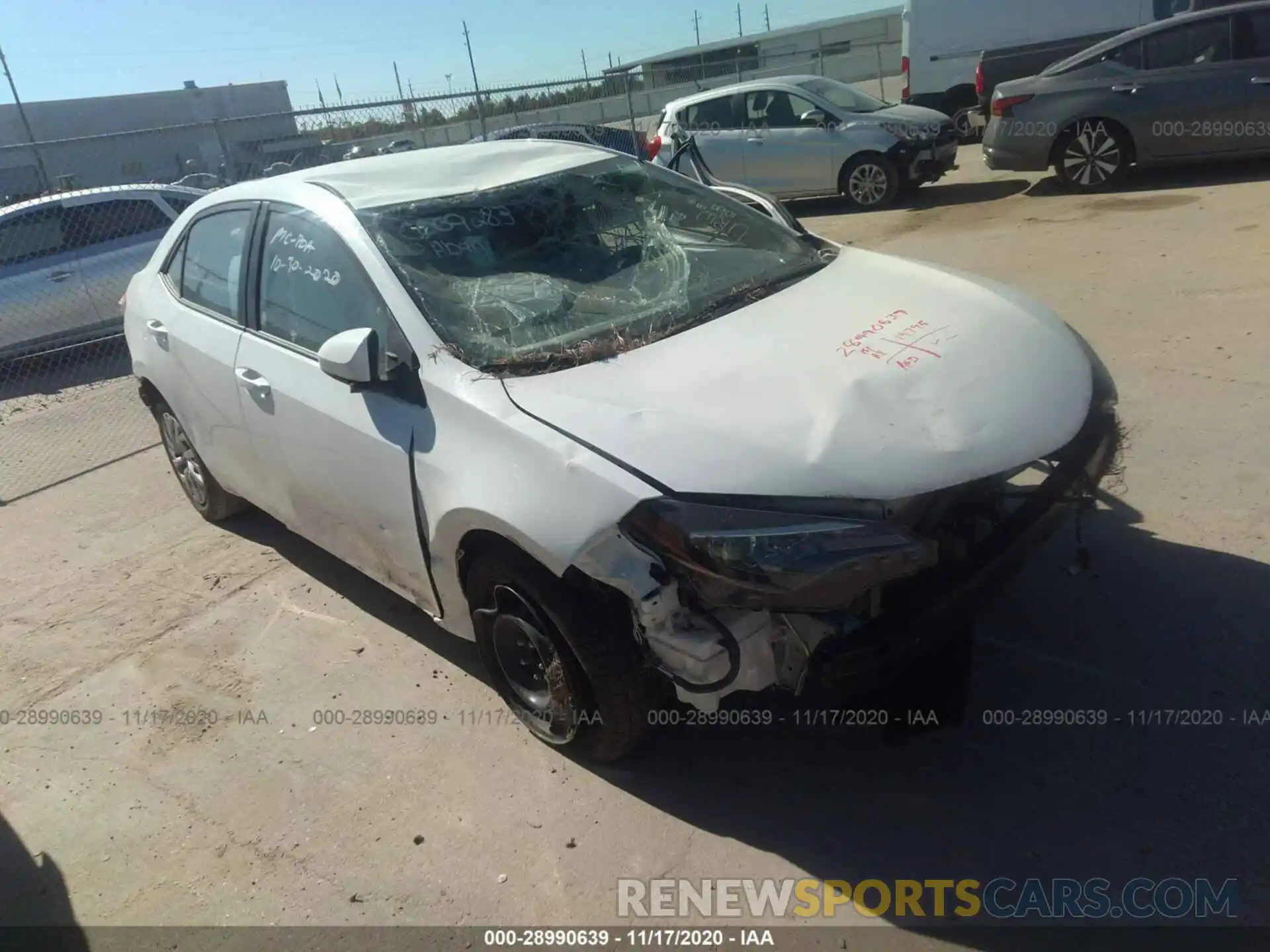 1 Photograph of a damaged car 5YFBURHE0KP928272 TOYOTA COROLLA 2019