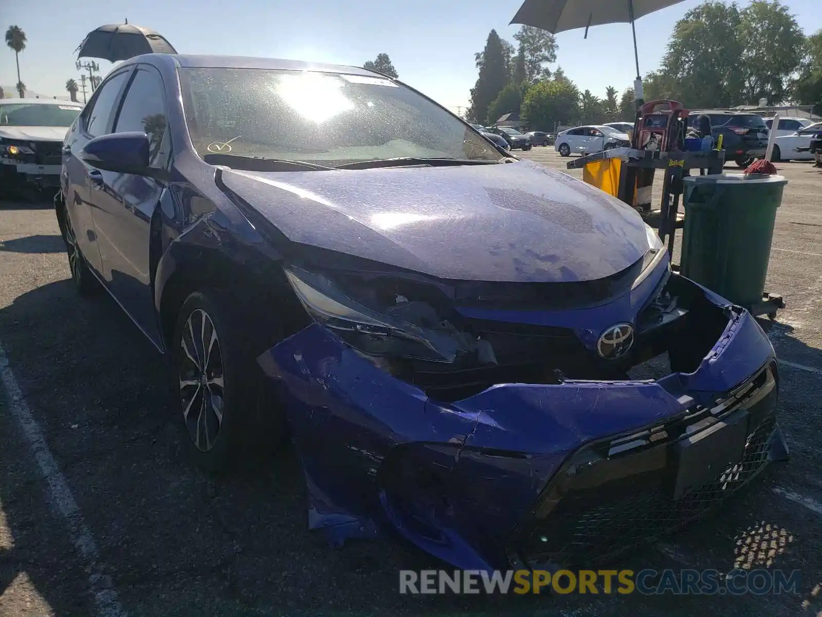 1 Photograph of a damaged car 5YFBURHE0KP928496 TOYOTA COROLLA 2019