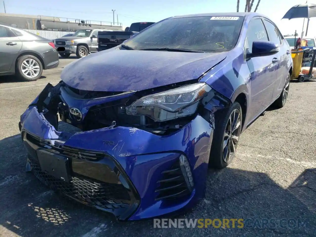 2 Photograph of a damaged car 5YFBURHE0KP928496 TOYOTA COROLLA 2019