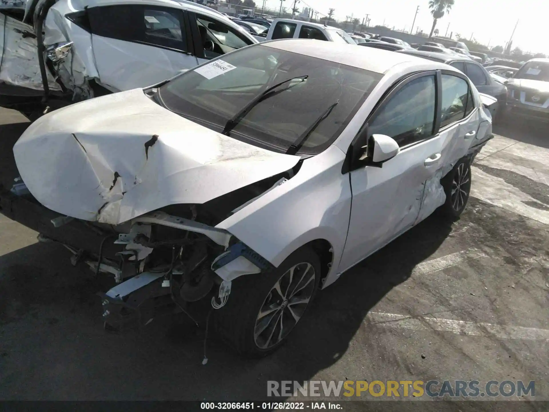 2 Photograph of a damaged car 5YFBURHE0KP928689 TOYOTA COROLLA 2019