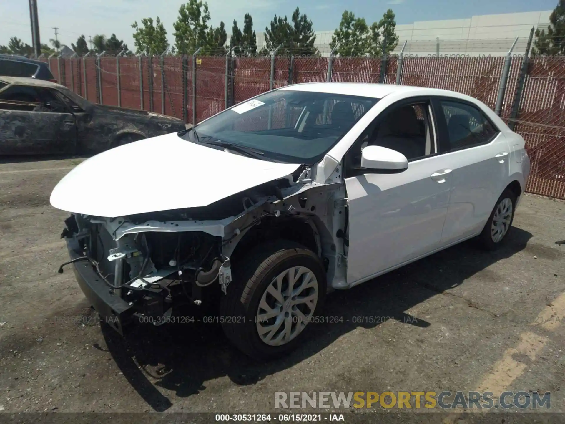 2 Photograph of a damaged car 5YFBURHE0KP929535 TOYOTA COROLLA 2019