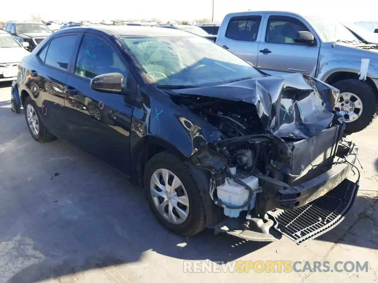 1 Photograph of a damaged car 5YFBURHE0KP929566 TOYOTA COROLLA 2019