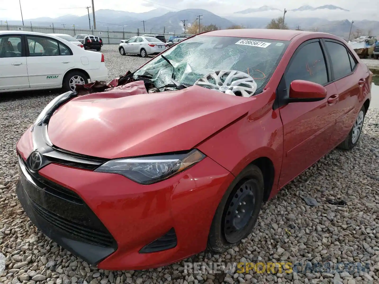 2 Photograph of a damaged car 5YFBURHE0KP929907 TOYOTA COROLLA 2019