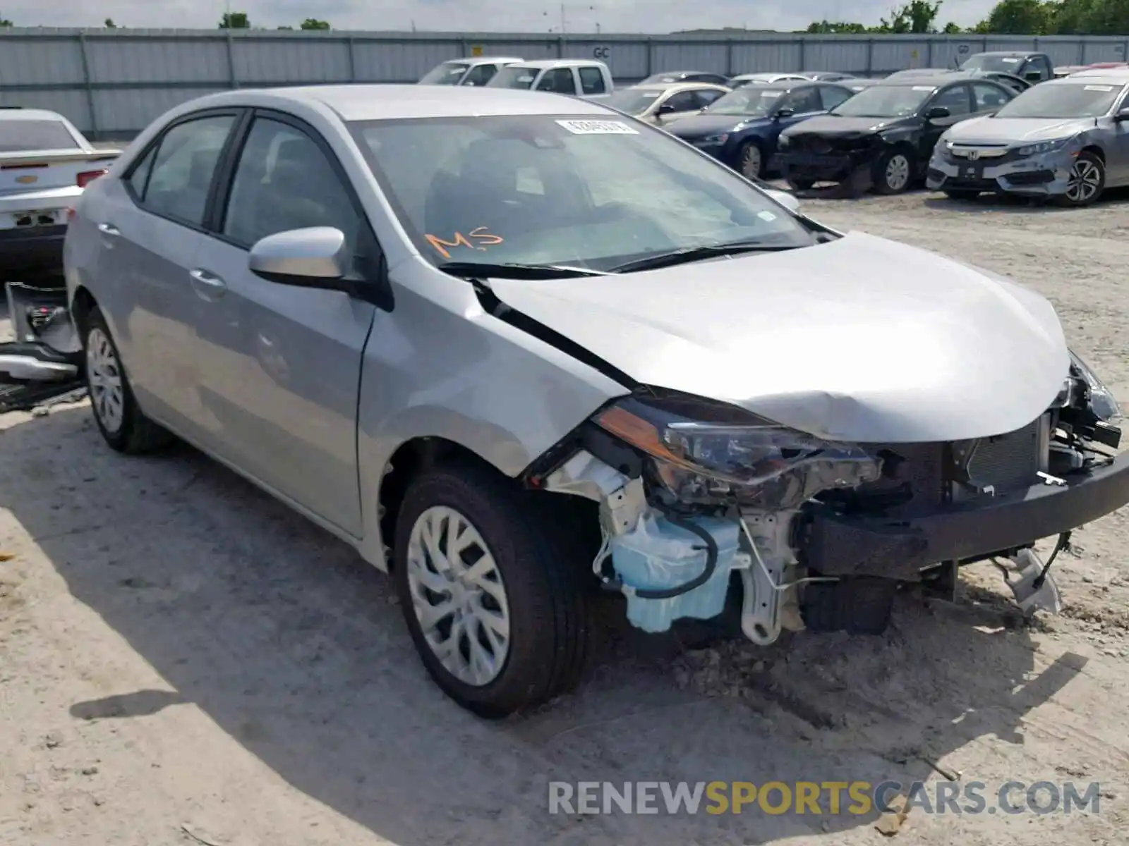 1 Photograph of a damaged car 5YFBURHE0KP930216 TOYOTA COROLLA 2019