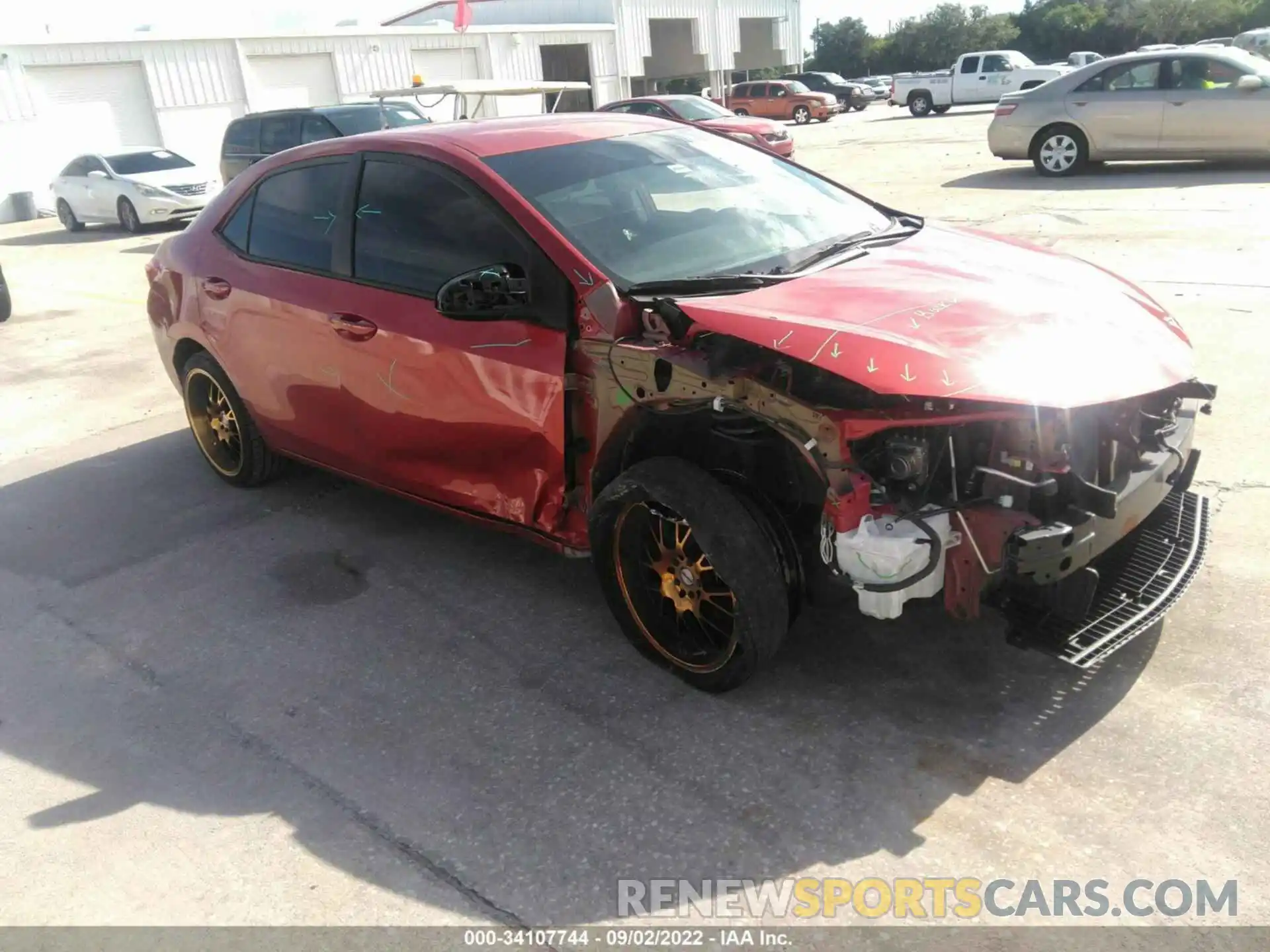 1 Photograph of a damaged car 5YFBURHE0KP930488 TOYOTA COROLLA 2019