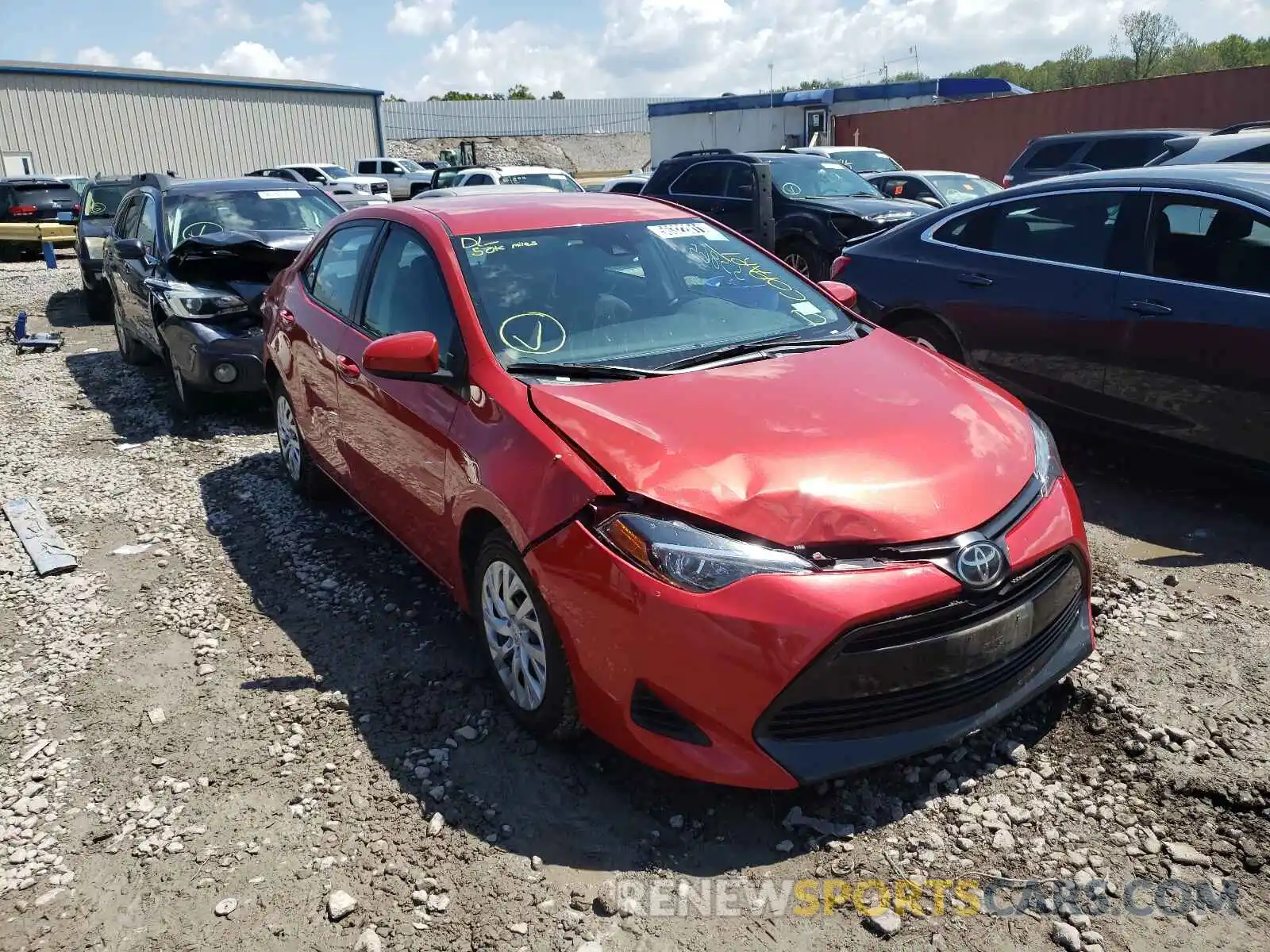 1 Photograph of a damaged car 5YFBURHE0KP930877 TOYOTA COROLLA 2019