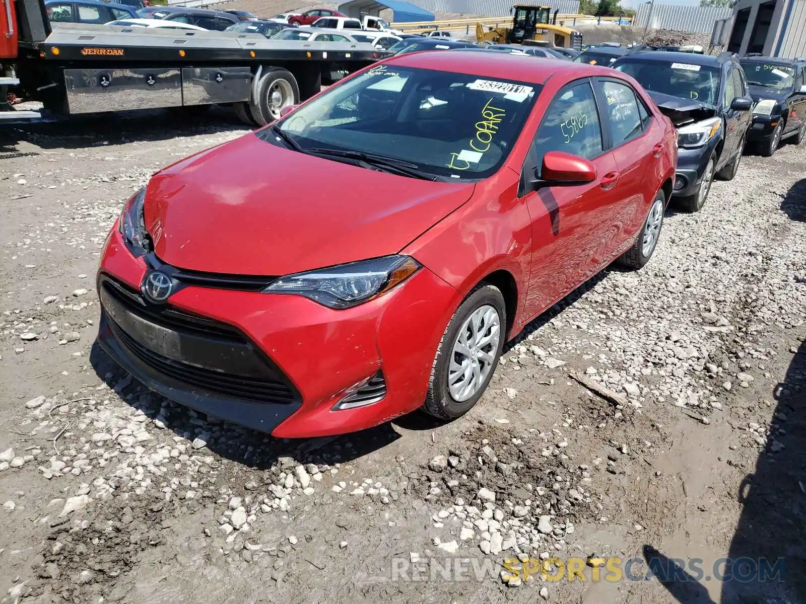 2 Photograph of a damaged car 5YFBURHE0KP930877 TOYOTA COROLLA 2019