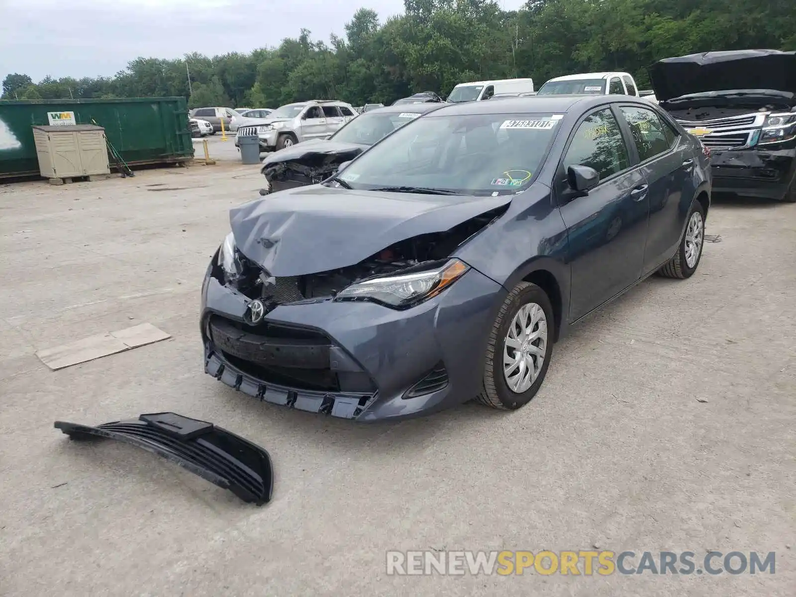 2 Photograph of a damaged car 5YFBURHE0KP931415 TOYOTA COROLLA 2019