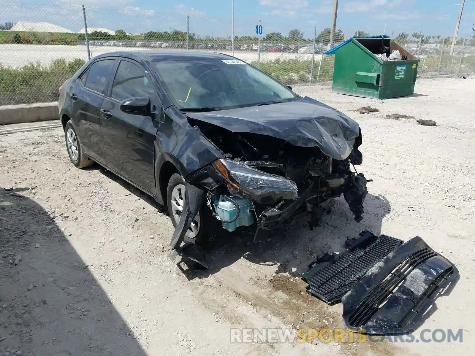 1 Photograph of a damaged car 5YFBURHE0KP931432 TOYOTA COROLLA 2019