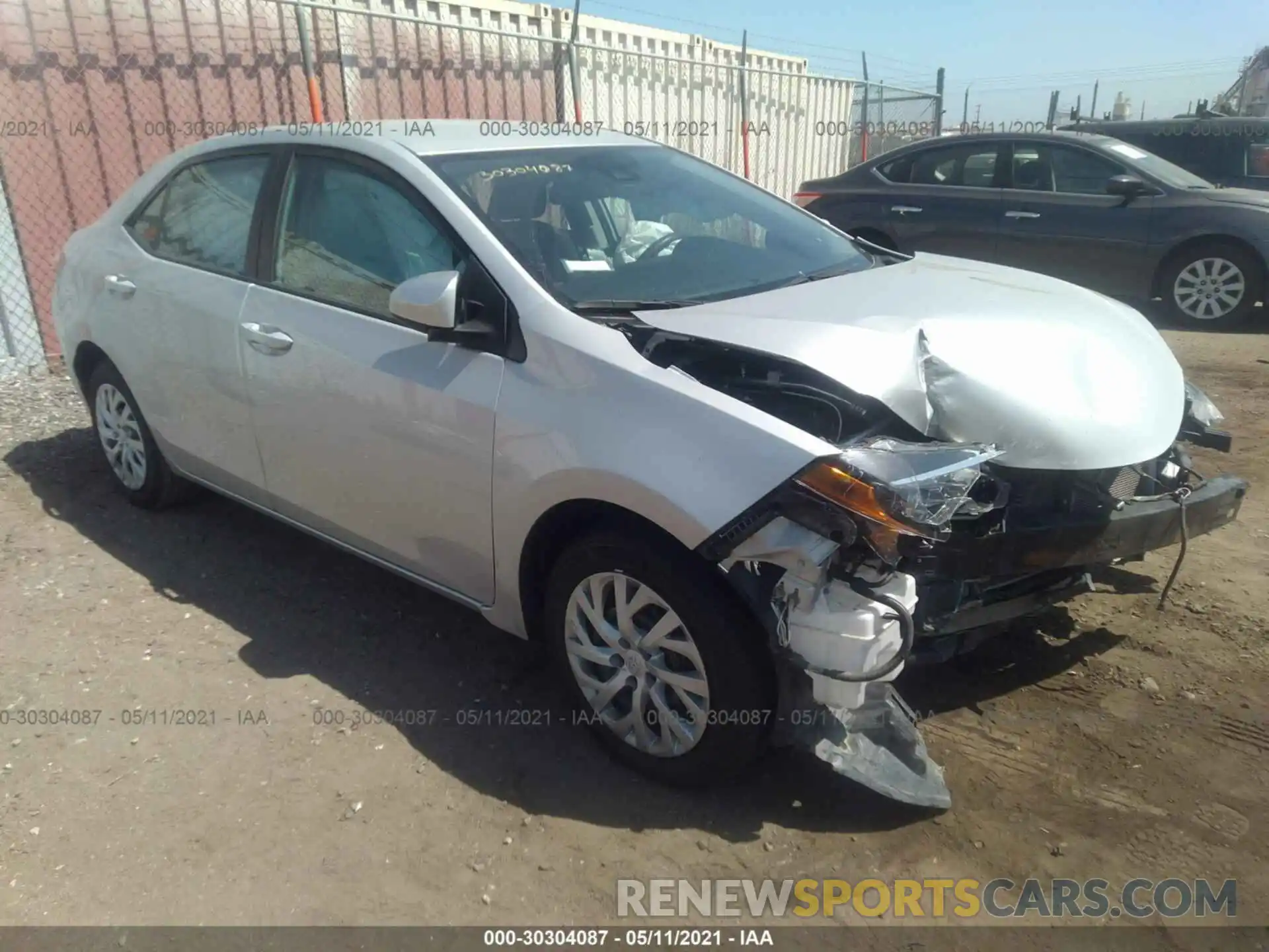 1 Photograph of a damaged car 5YFBURHE0KP931446 TOYOTA COROLLA 2019