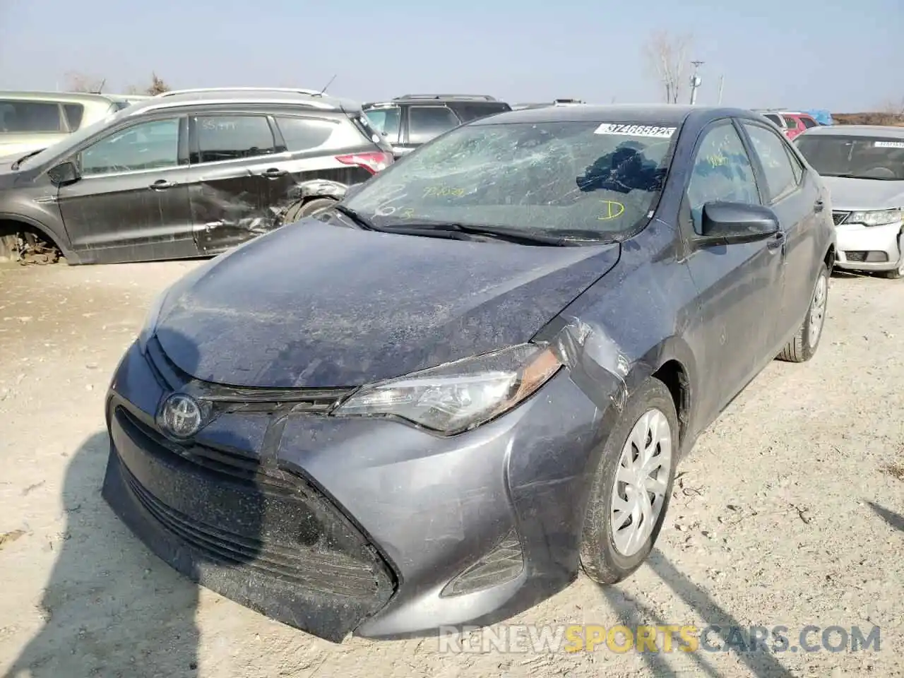 2 Photograph of a damaged car 5YFBURHE0KP932029 TOYOTA COROLLA 2019