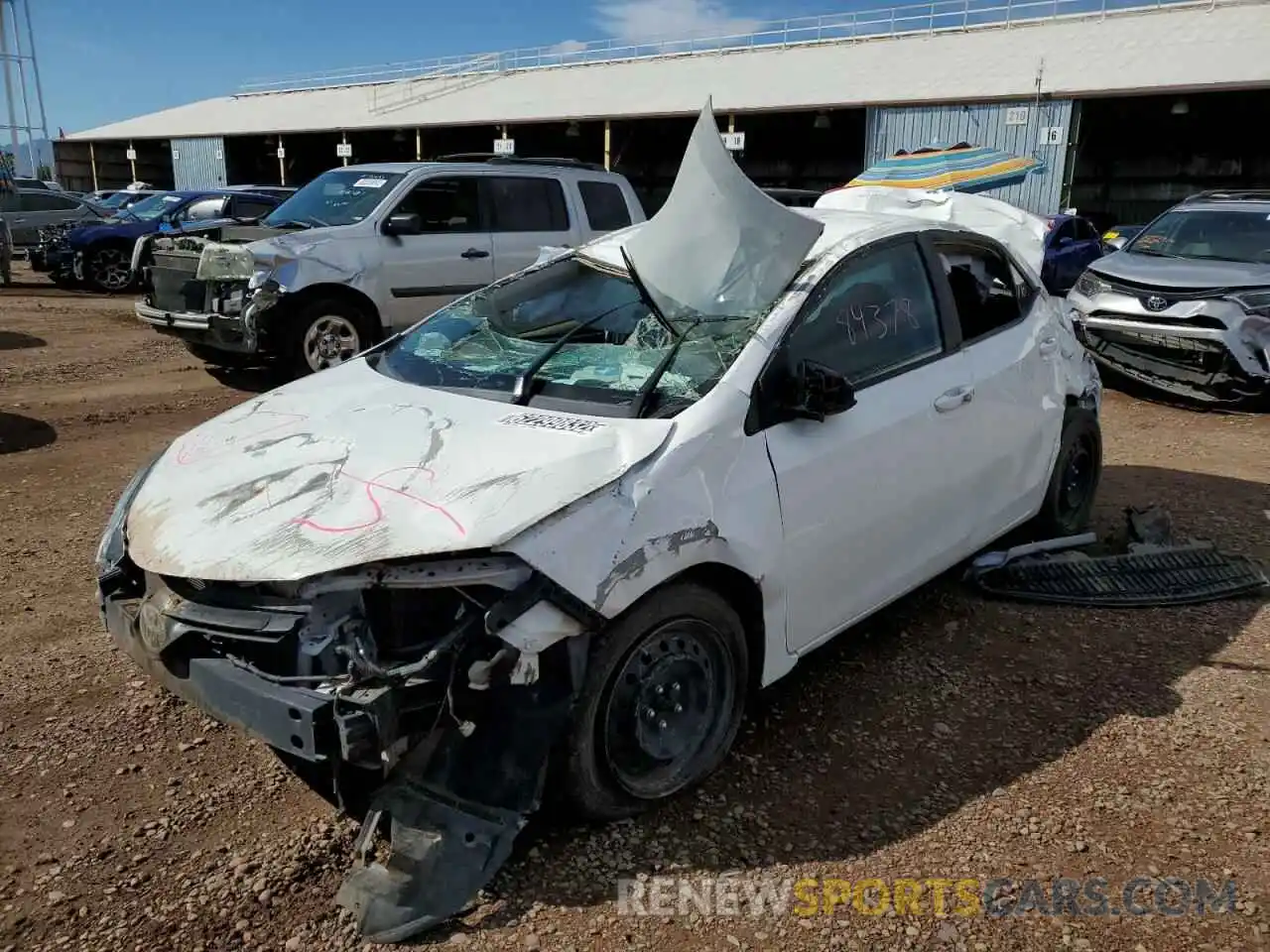 1 Photograph of a damaged car 5YFBURHE0KP932550 TOYOTA COROLLA 2019