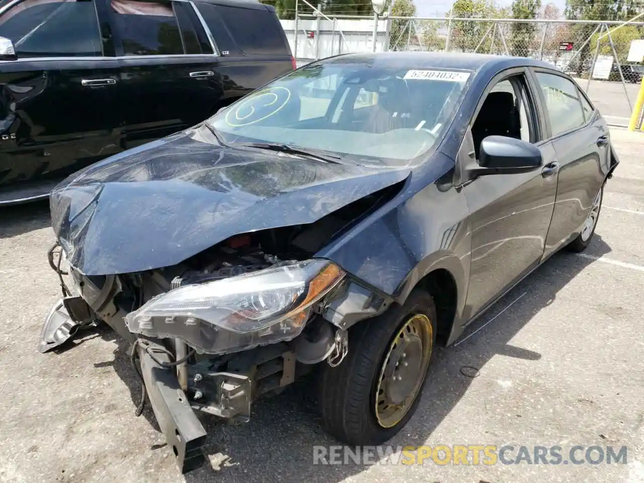 2 Photograph of a damaged car 5YFBURHE0KP933987 TOYOTA COROLLA 2019