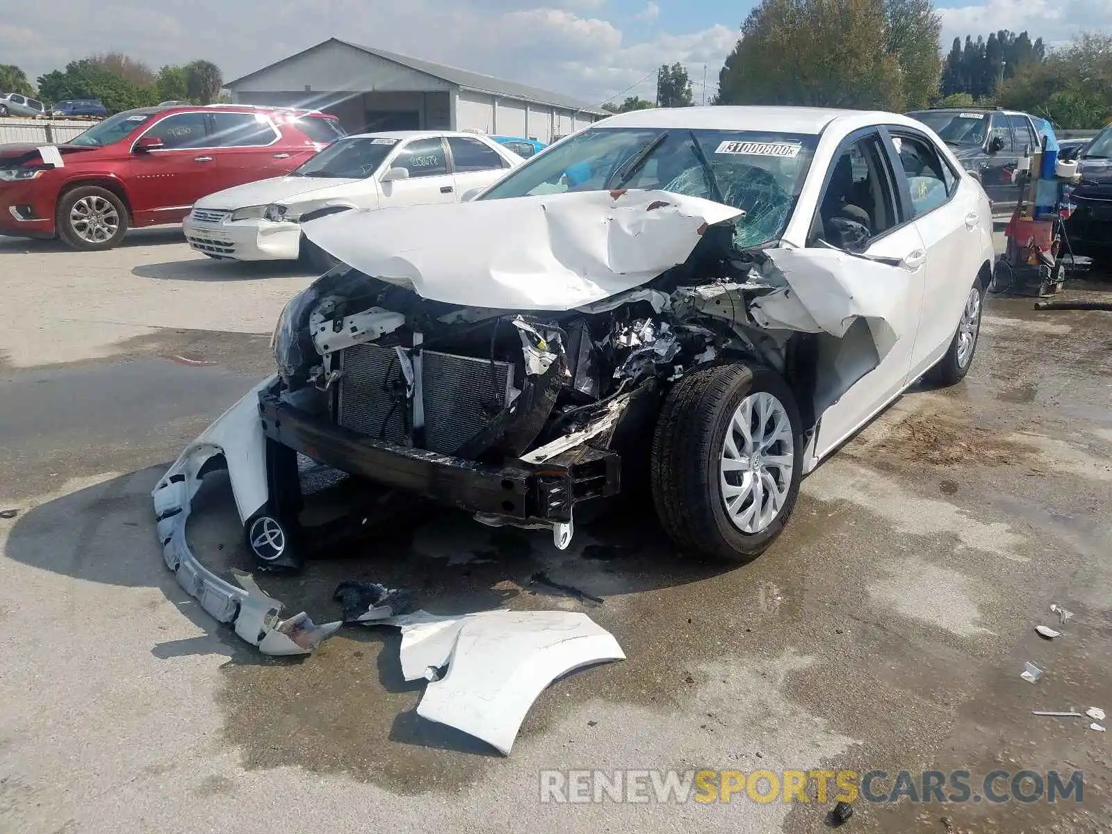 2 Photograph of a damaged car 5YFBURHE0KP934671 TOYOTA COROLLA 2019