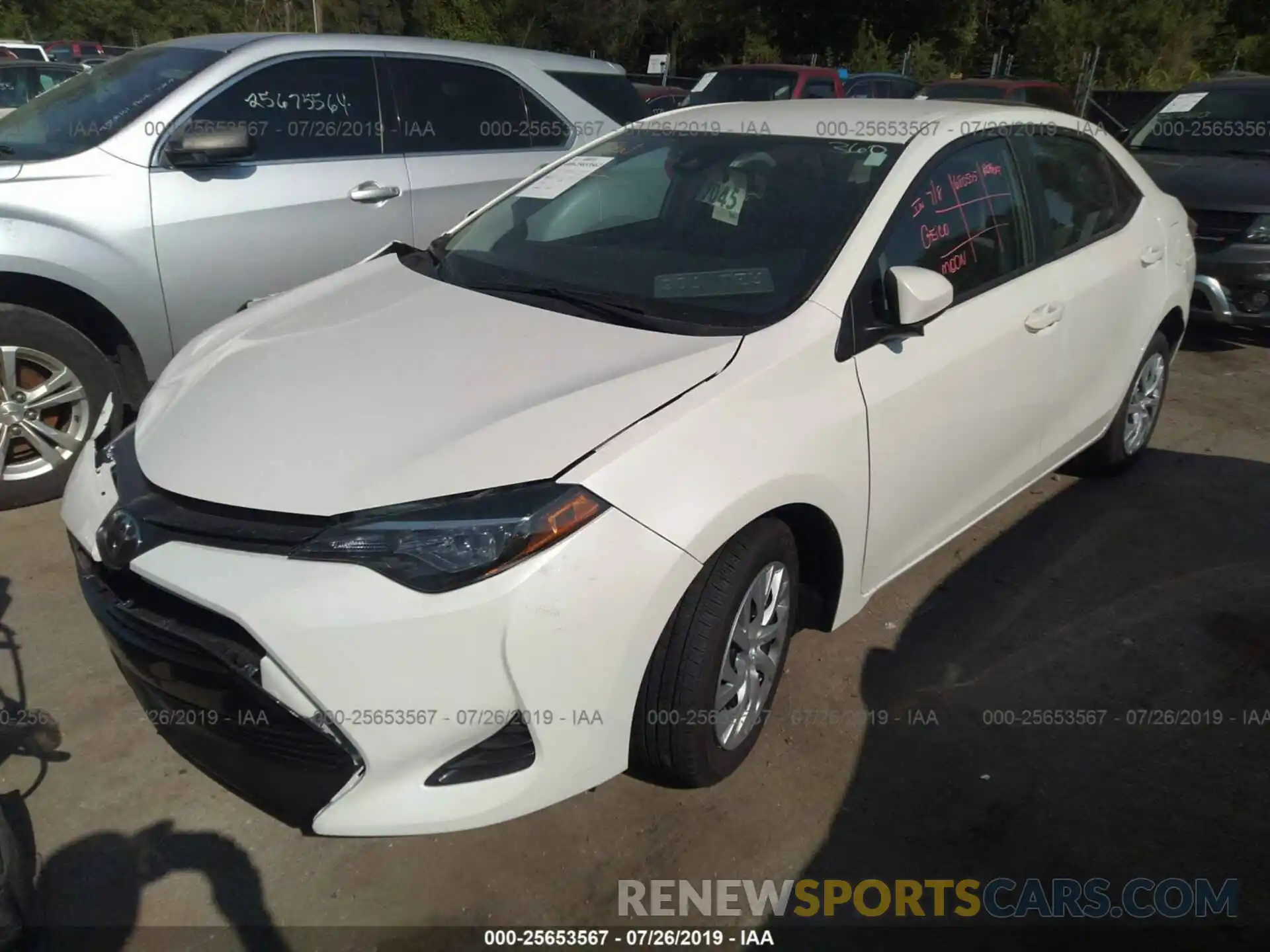 2 Photograph of a damaged car 5YFBURHE0KP935612 TOYOTA COROLLA 2019